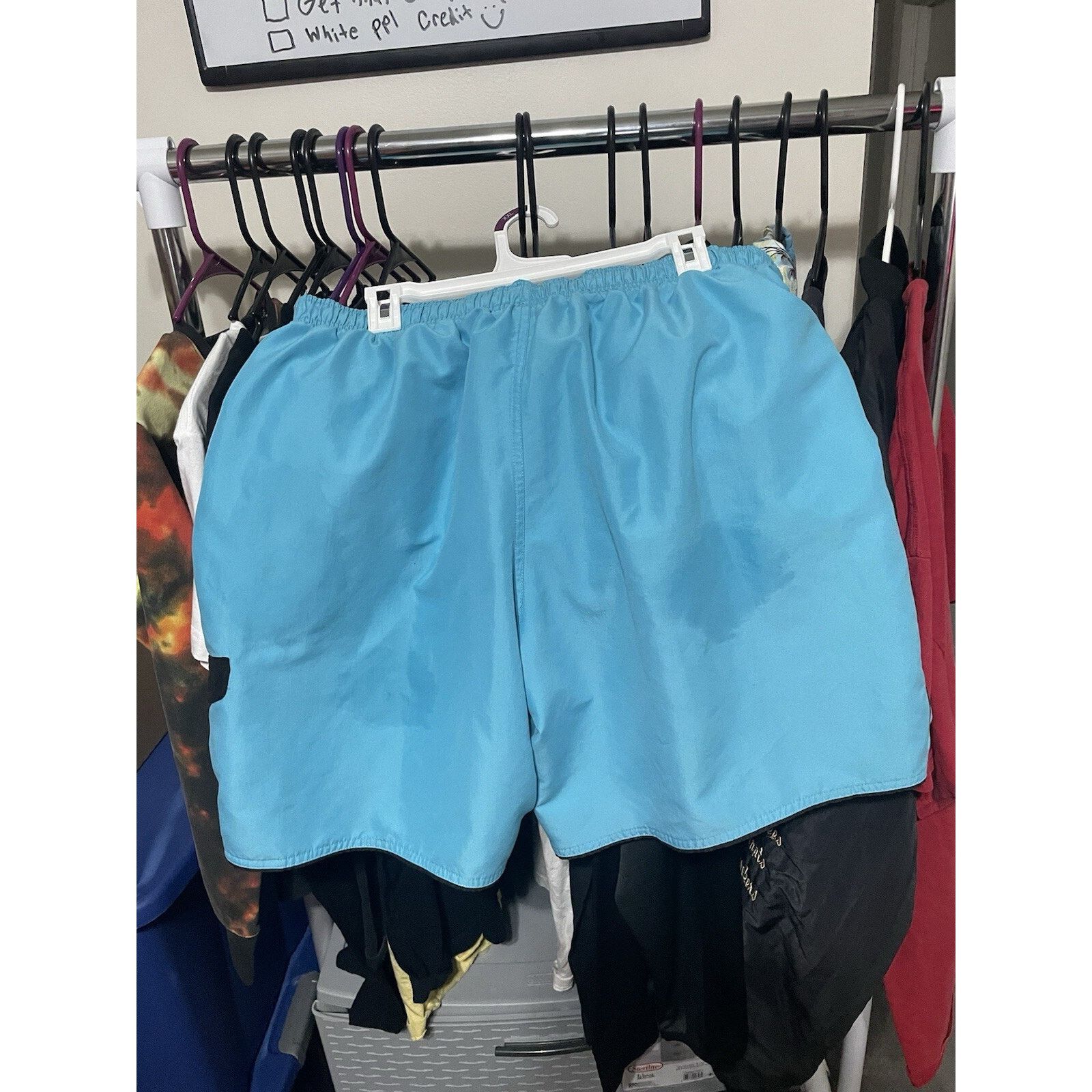 Nike Size 2XL- Nike Swim Shorts Cyan Blue And Black Mens Size US 43 - 2 Thumbnail