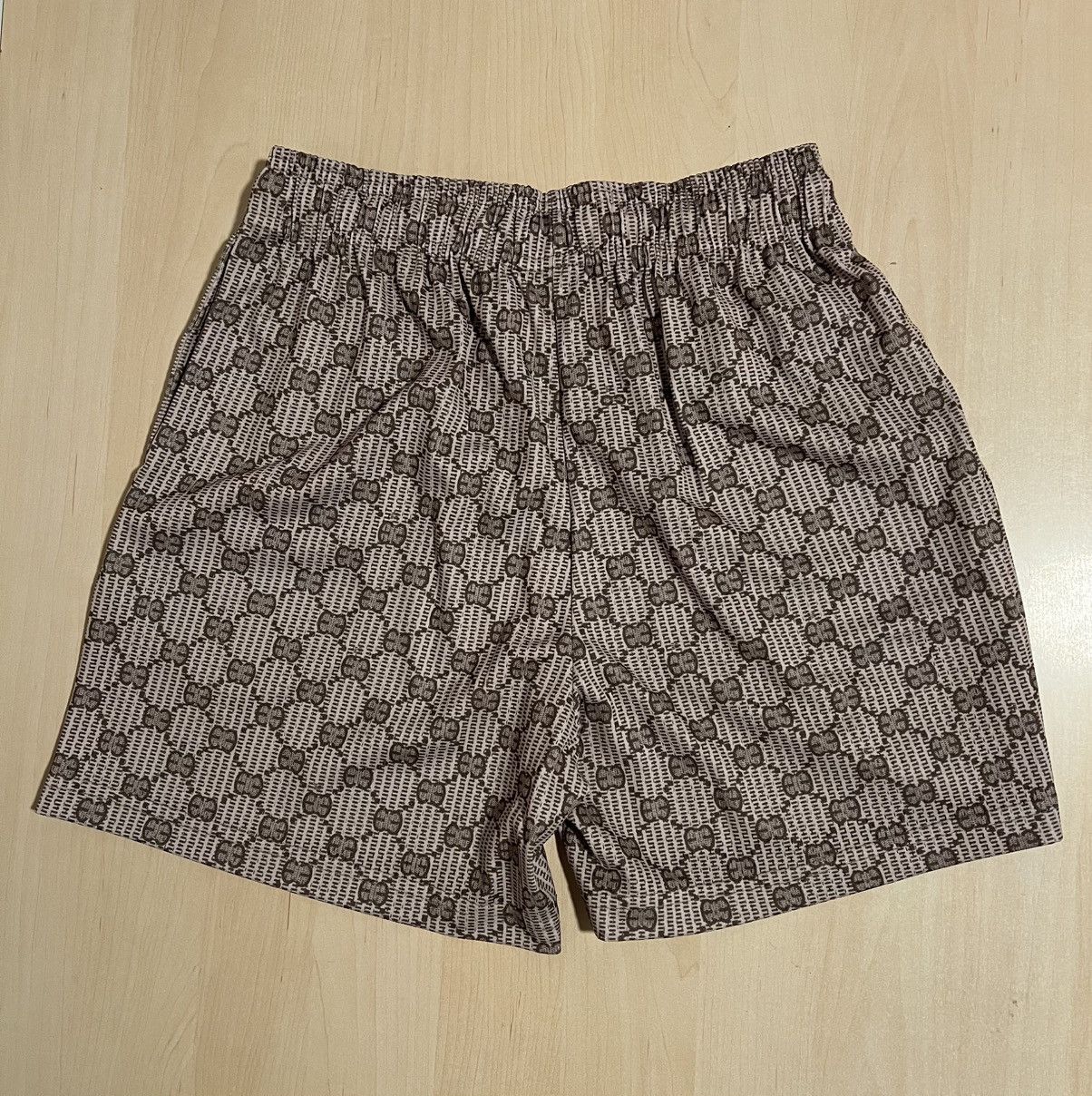 Eric Emanuel Eric Emanuel EE Print Gucci Basic Shorts Beige Black Large Size US 34 / EU 50 - 2 Thumbnail