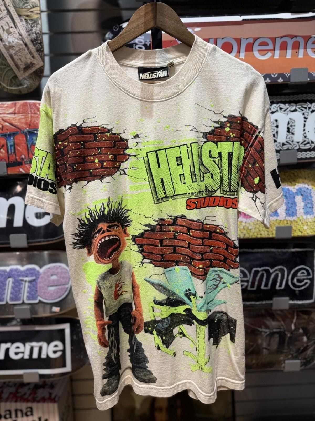 HELLSTAR Size Small Hellstar White Brick Tee Shirt Authentic New Size US S / EU 44-46 / 1 - 9 Thumbnail