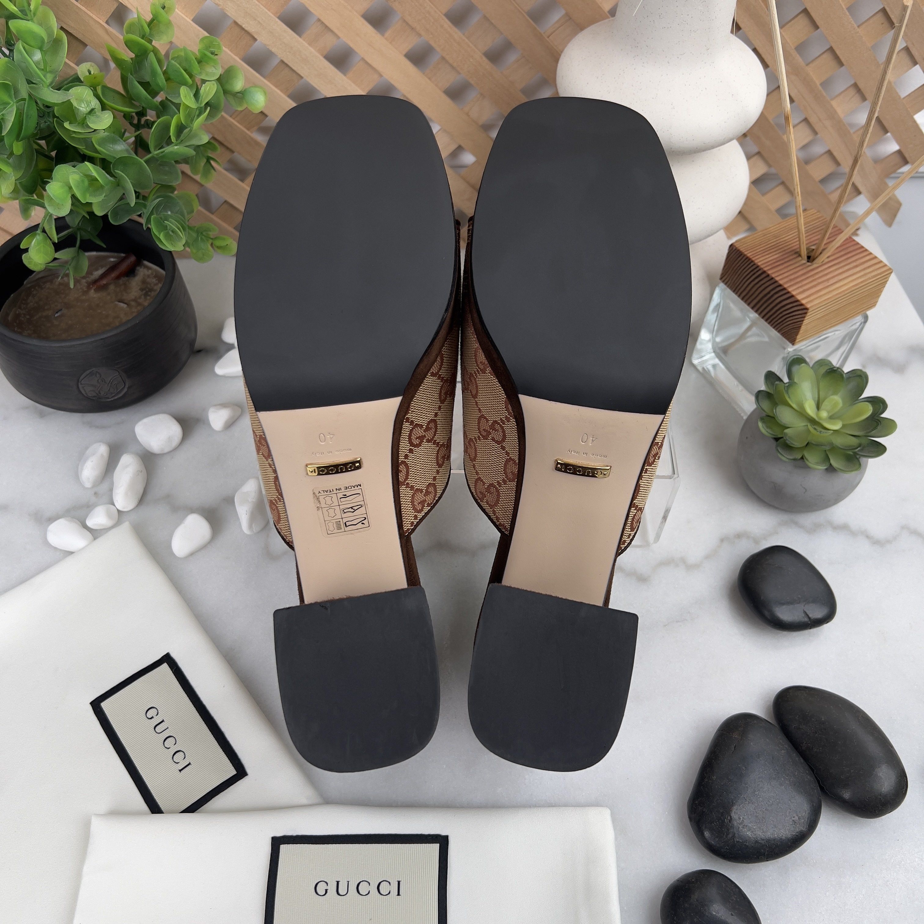 Gucci GUCCI GG Monogram Horsebit Houdan Platform Block Sandal Mule Size US 10 / IT 40 - 7 Thumbnail