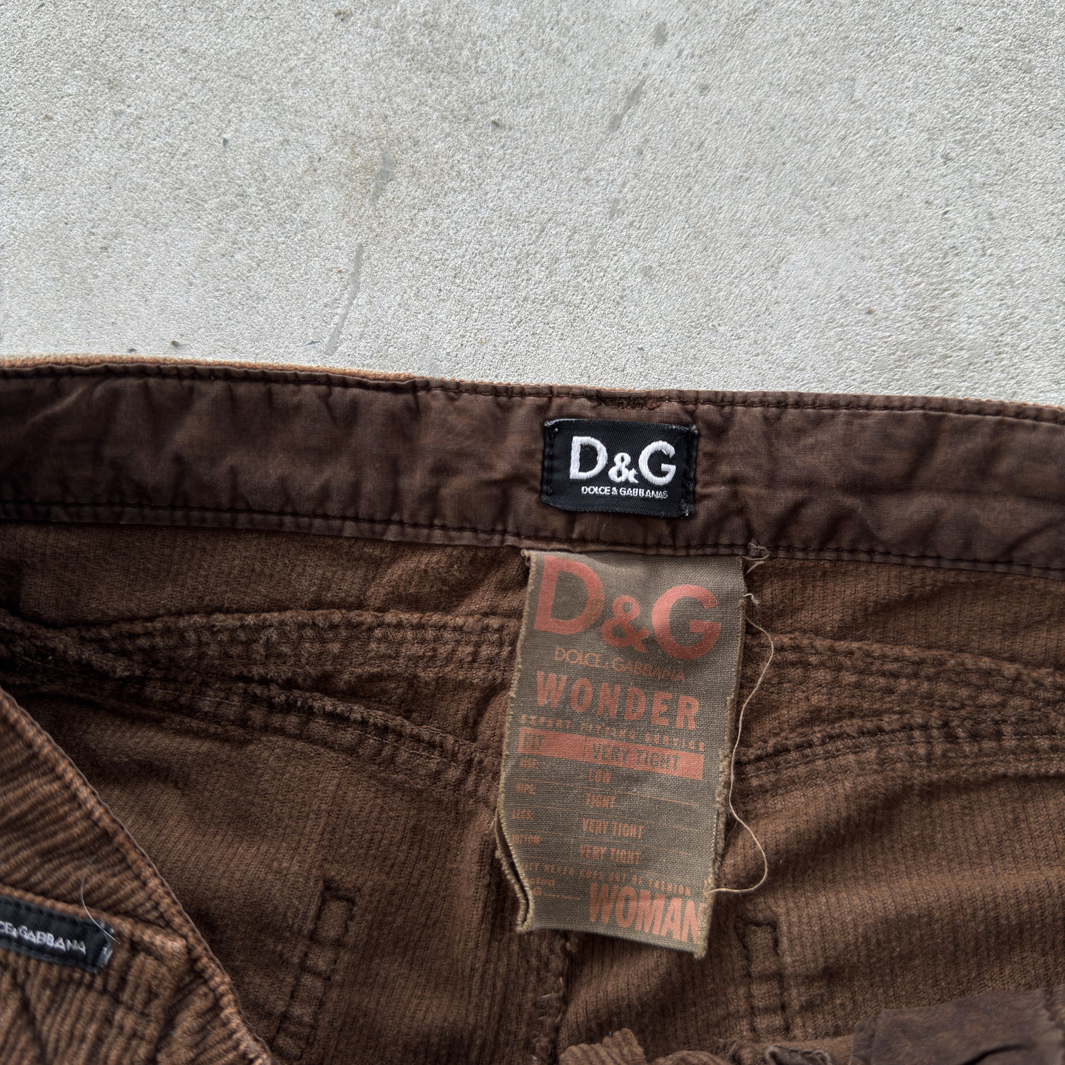 Dolce & Gabbana Vintage Dolce & Gabbana Corduroy Archive Wonder Pants Size 26" / US 2 / IT 38 - 9 Thumbnail