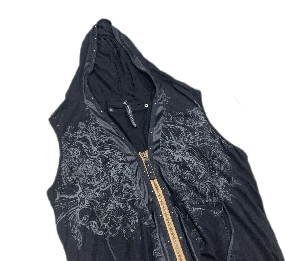 Hysteric Glamour Ozzhcroce Sleeveless Tribal Rivet Zipper Hoodie Size US M / EU 48-50 / 2 - 2 Thumbnail