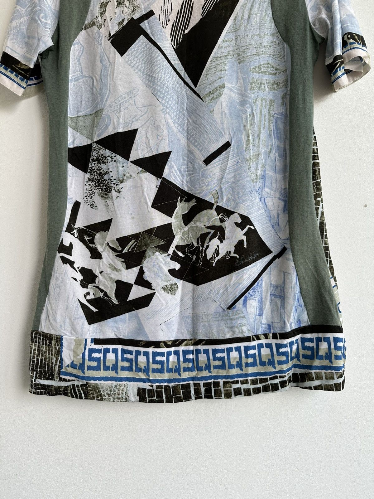 Vintage Save the Queen Short Sleeve Blouse Top Abstract Print Size L Size L / US 10 / IT 46 - 8 Thumbnail