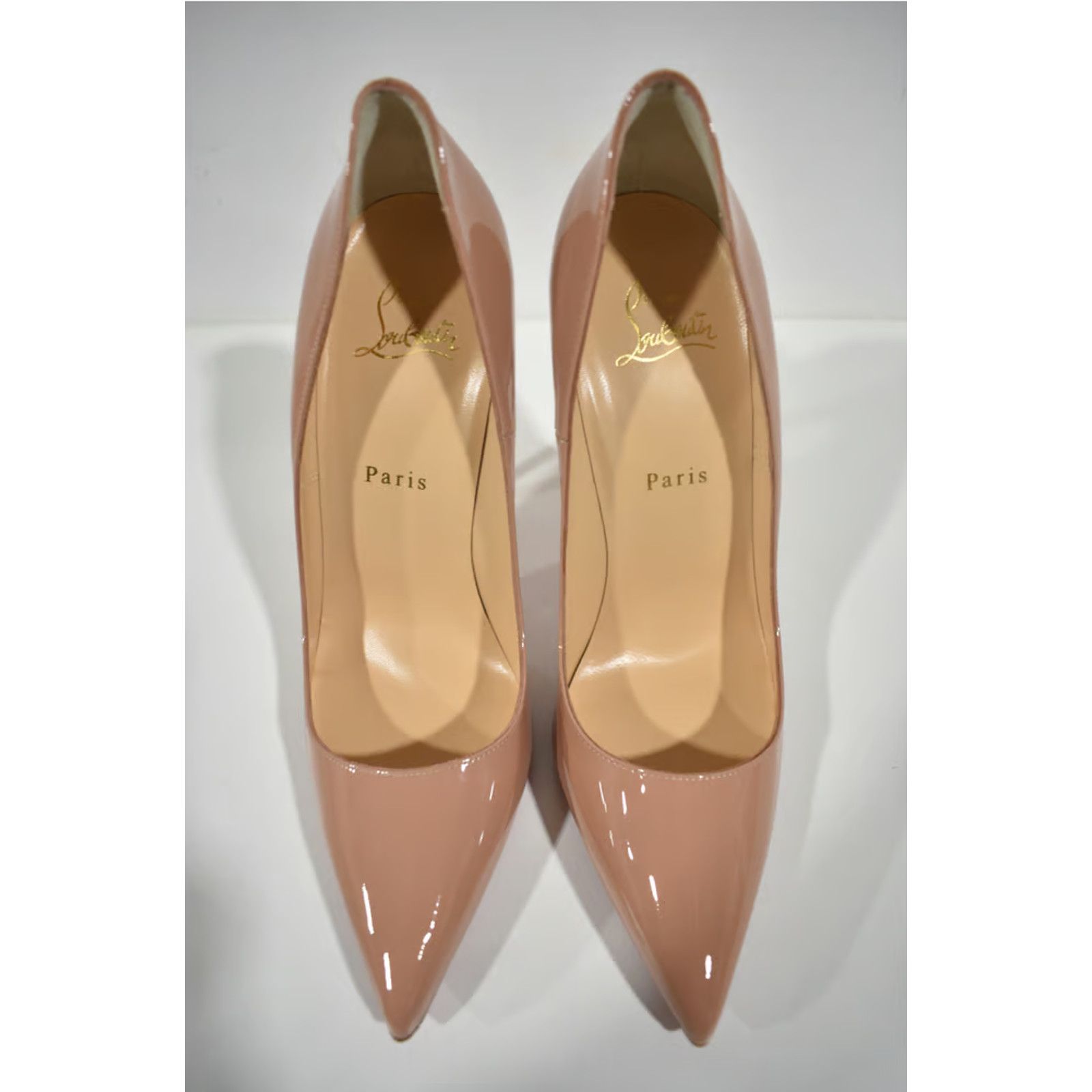 Christian Louboutin So Kate 120 Nude Patent Leather Stiletto Heel Pump 39.5 Size US 9.5 / IT 39.5 - 6 Thumbnail