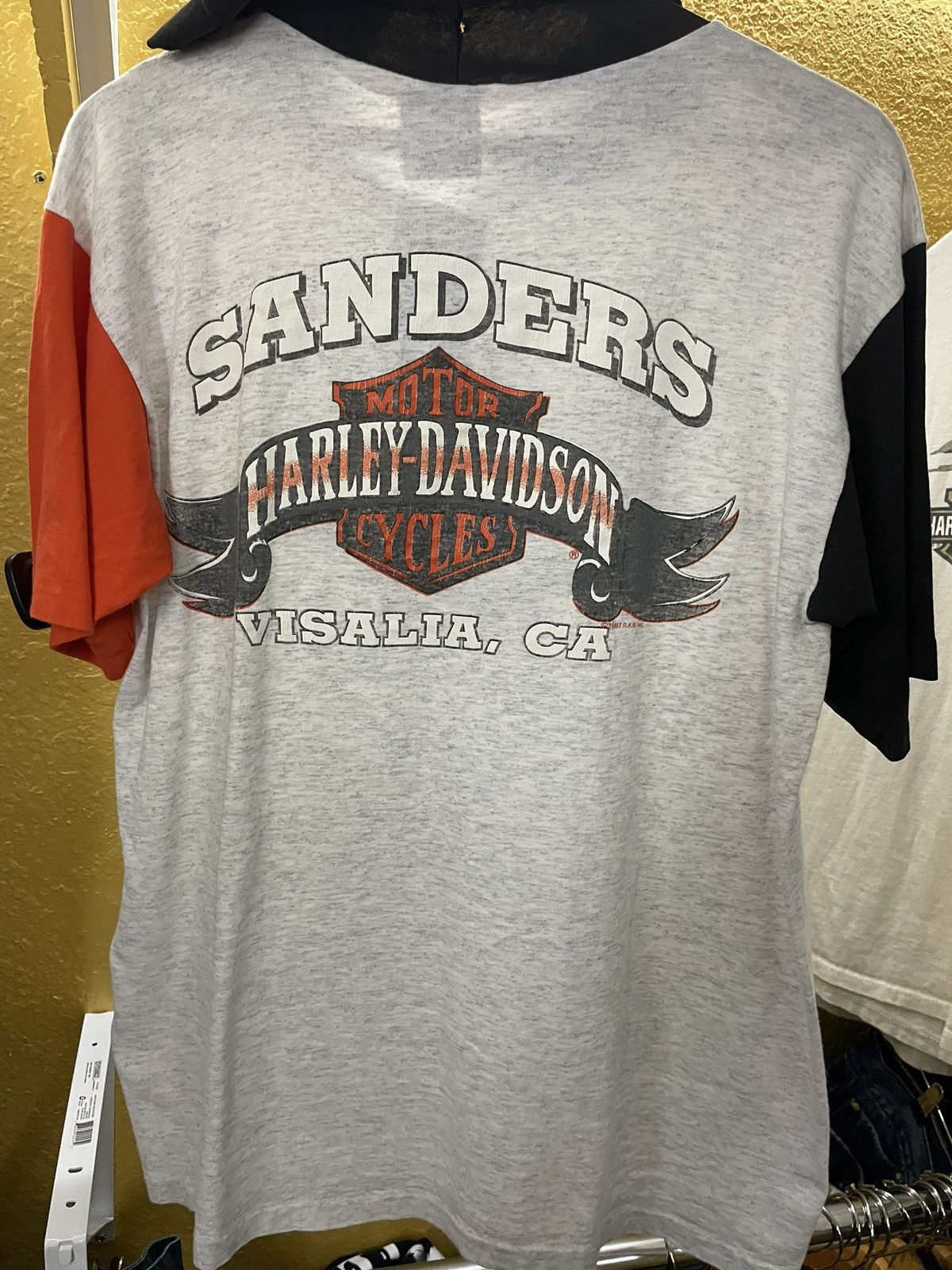 Harley Davidson × Vintage Vintage Harley Davidson Hooded T Shirt Sanders Visalia Ca Size US L / EU 52-54 / 3 - 2 Thumbnail