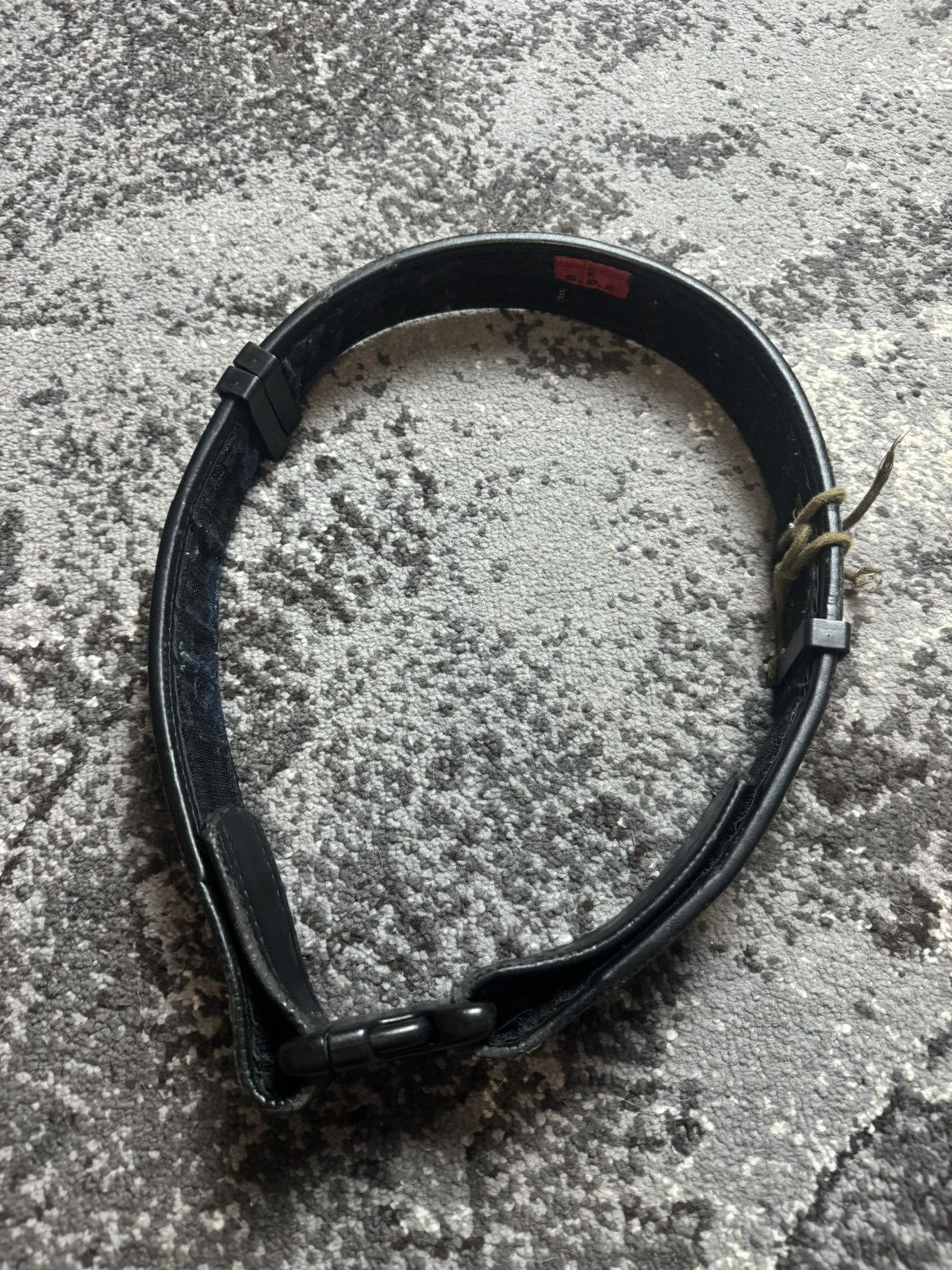 Vintage Vintage Y2K Dutch Army Black SPE Duty Leather Opium Belt Size ONE SIZE - 2 Thumbnail