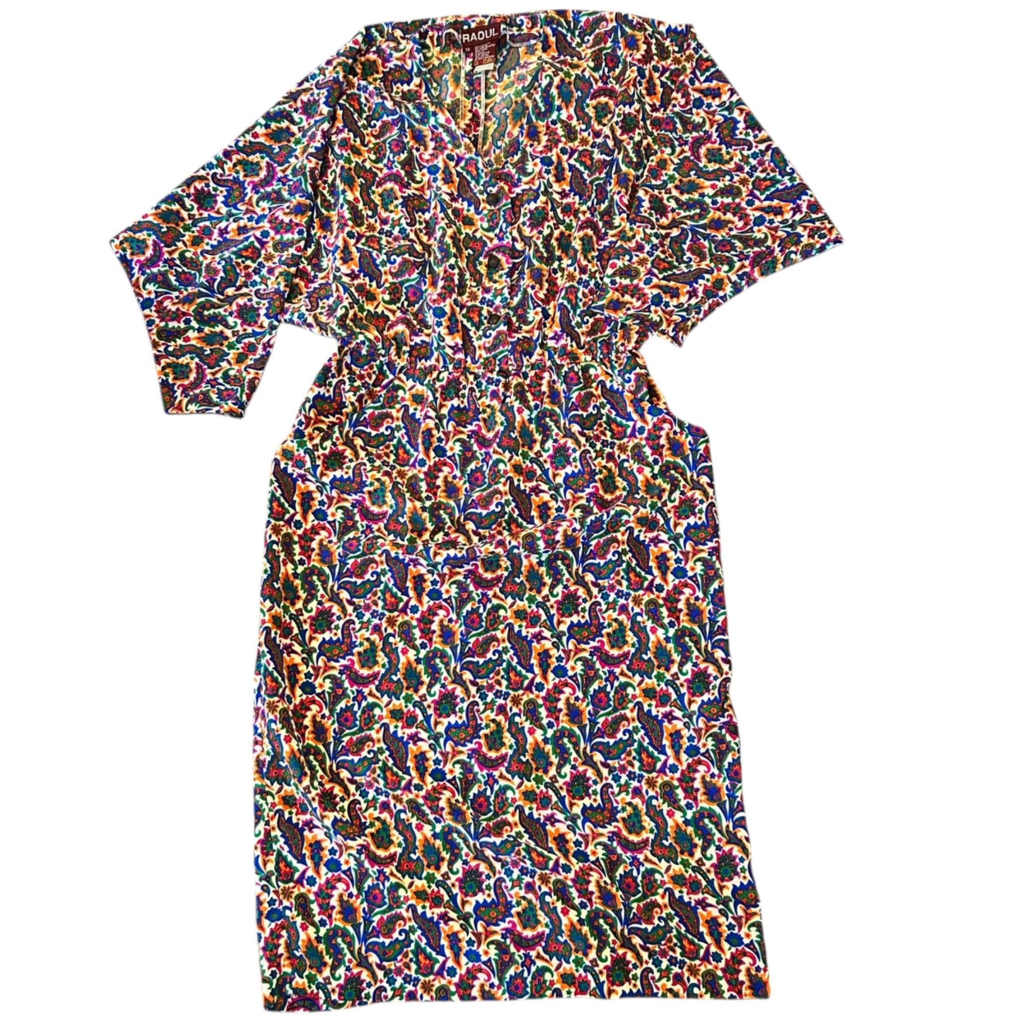 Vintage Vintage Raoul All Over Paisley & Floral Print Groovy Eclecti Size XL / US 12-14 / IT 48-50 - 1 Thumbnail