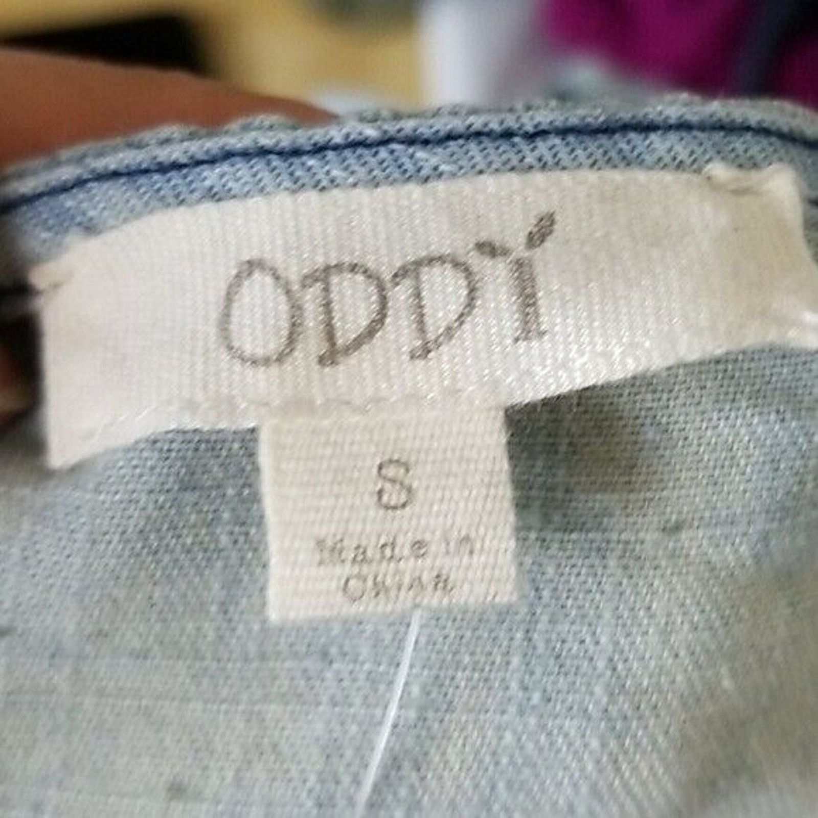 Odd Molly Oddi Shirt Women 8 Chambray Tunic Top Fringe Top Distressed Size M / US 6-8 / IT 42-44 - 6 Thumbnail
