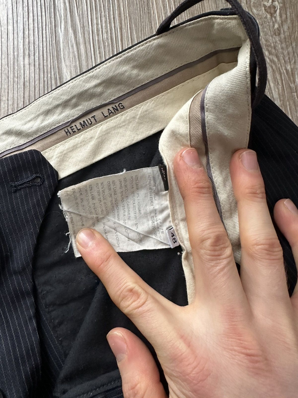 Helmut Lang Rare Archive Helmut Lang Pinstriped Suit (48/M) Size 38R - 16 Thumbnail