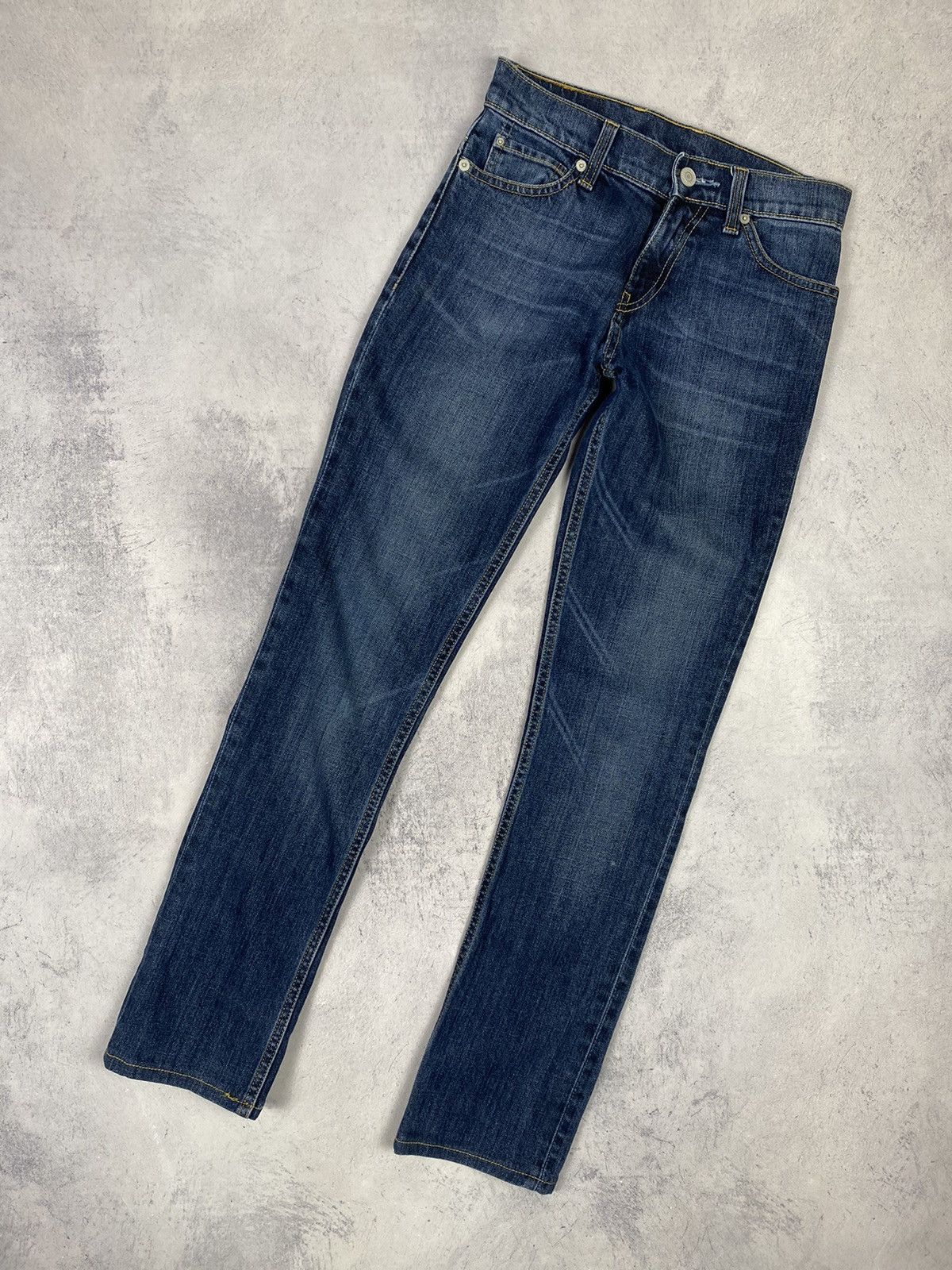Levi's × Vintage Vintage 00s Levis Dark Blue Wash Denim Jeans y2k Size 25" / US 0 / IT 36 - 5 Thumbnail