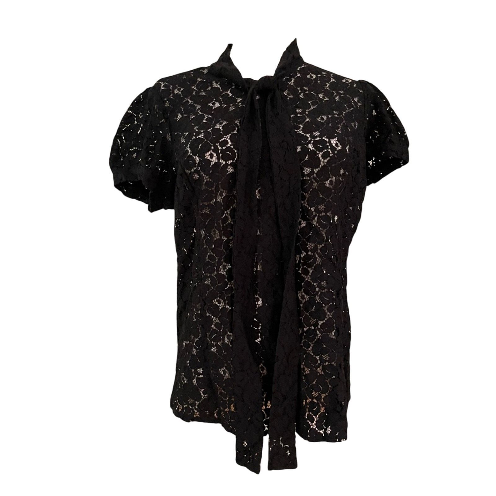 Forever 21 Vintage Y2K Forever 21 Black Lace Blouse Size Small Size S / US 4 / IT 40 - 1 Thumbnail