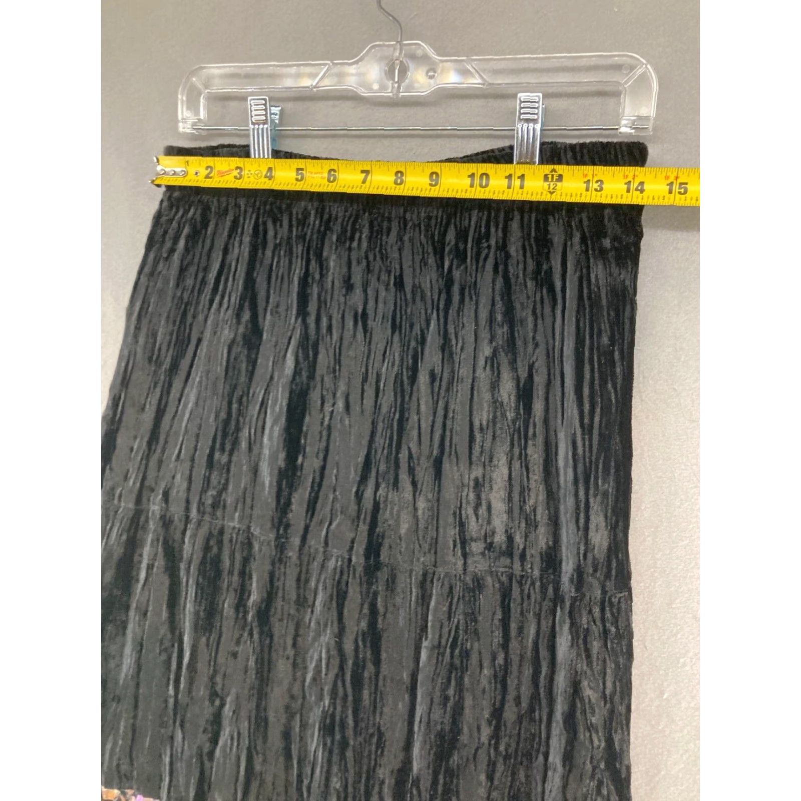 Velvet Vintage Hairston Roberson Women's Maxi Skirt Small Velvet Black 80s 90s Western Casual Size 28" / US 6 / IT 42 - 2 Thumbnail
