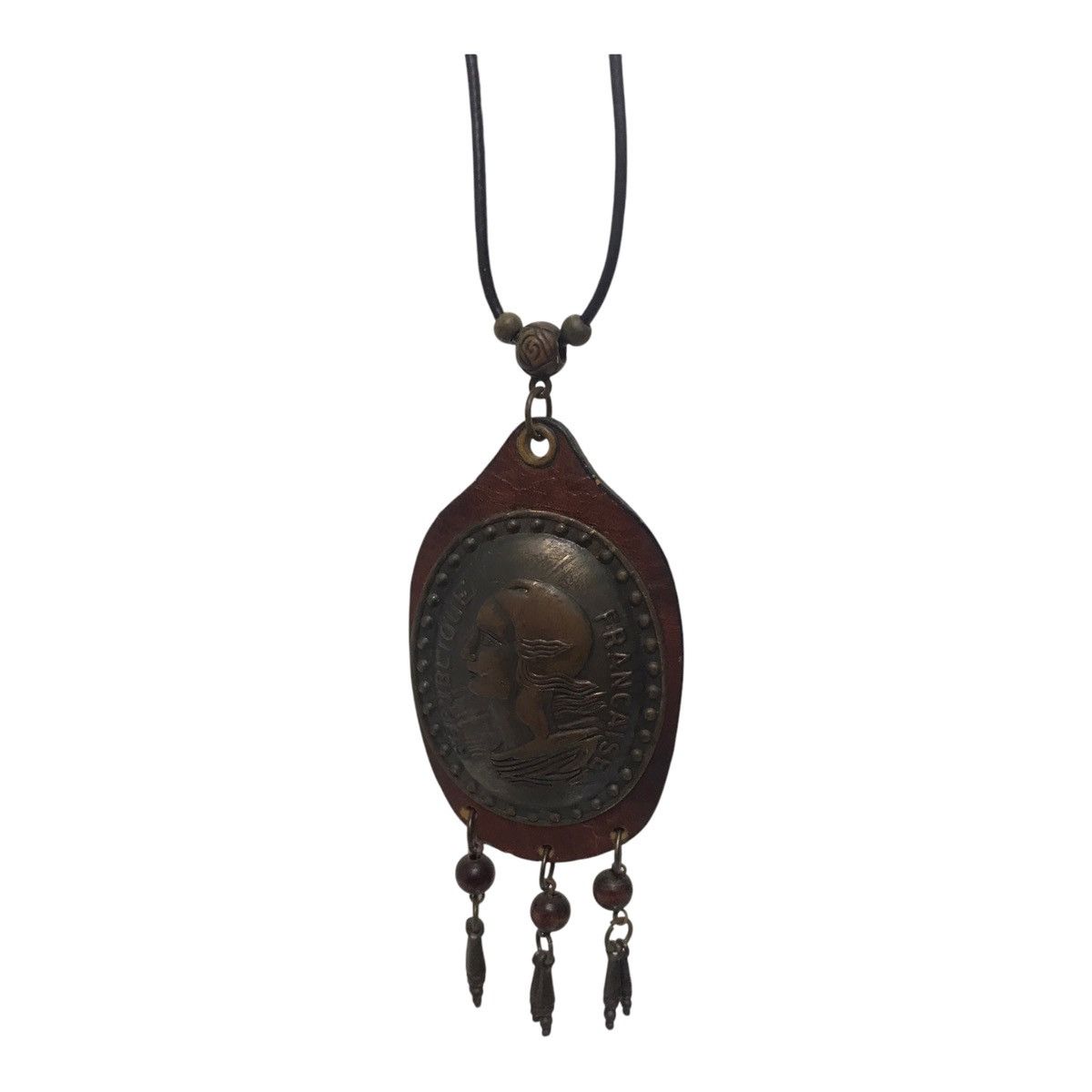 Japanese Brand × Vintage Vintage Republique Francaise wood Necklace Size ONE SIZE - 3 Thumbnail