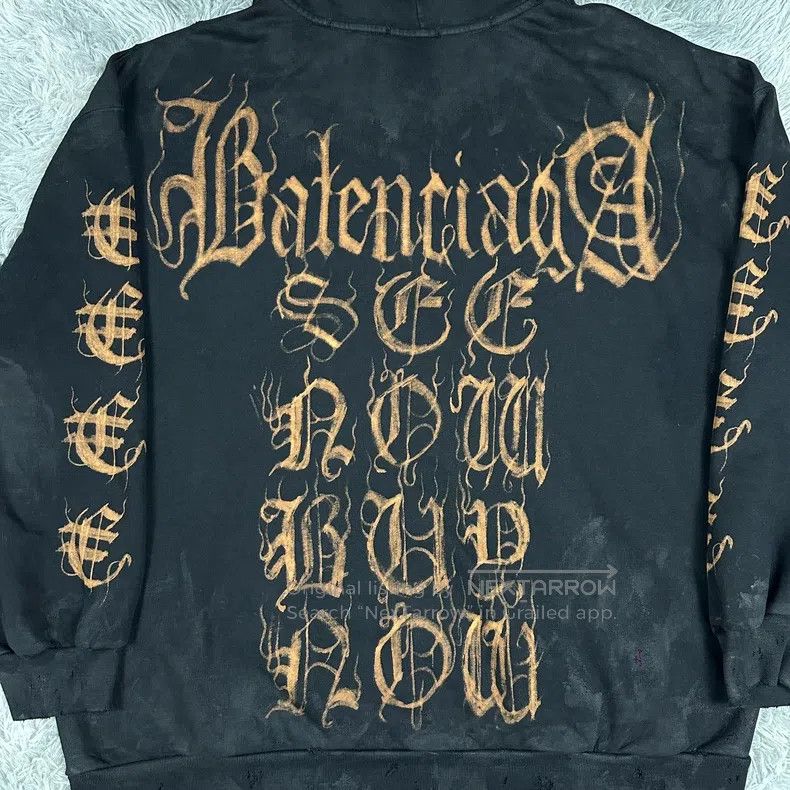 Balenciaga Balenciaga Buddha Letter Logo Zipper Hoodie Size US XL / EU 56 / 4 - 7 Thumbnail