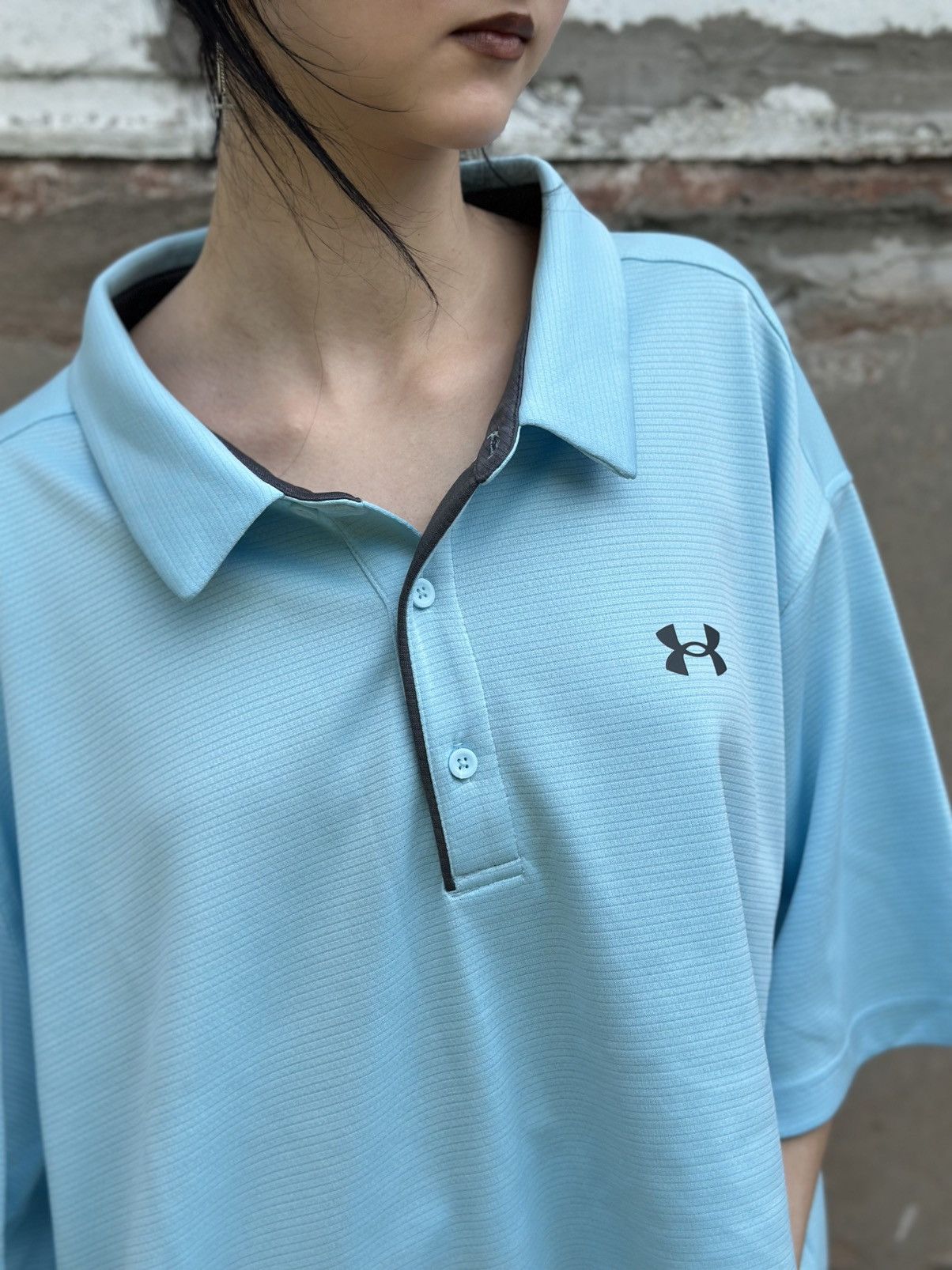 Under Armour VTG Under Armour Polo Light Blue Size XXL Y2K 00s USA Hype Size US XXL / EU 58 / 5 - 5 Thumbnail