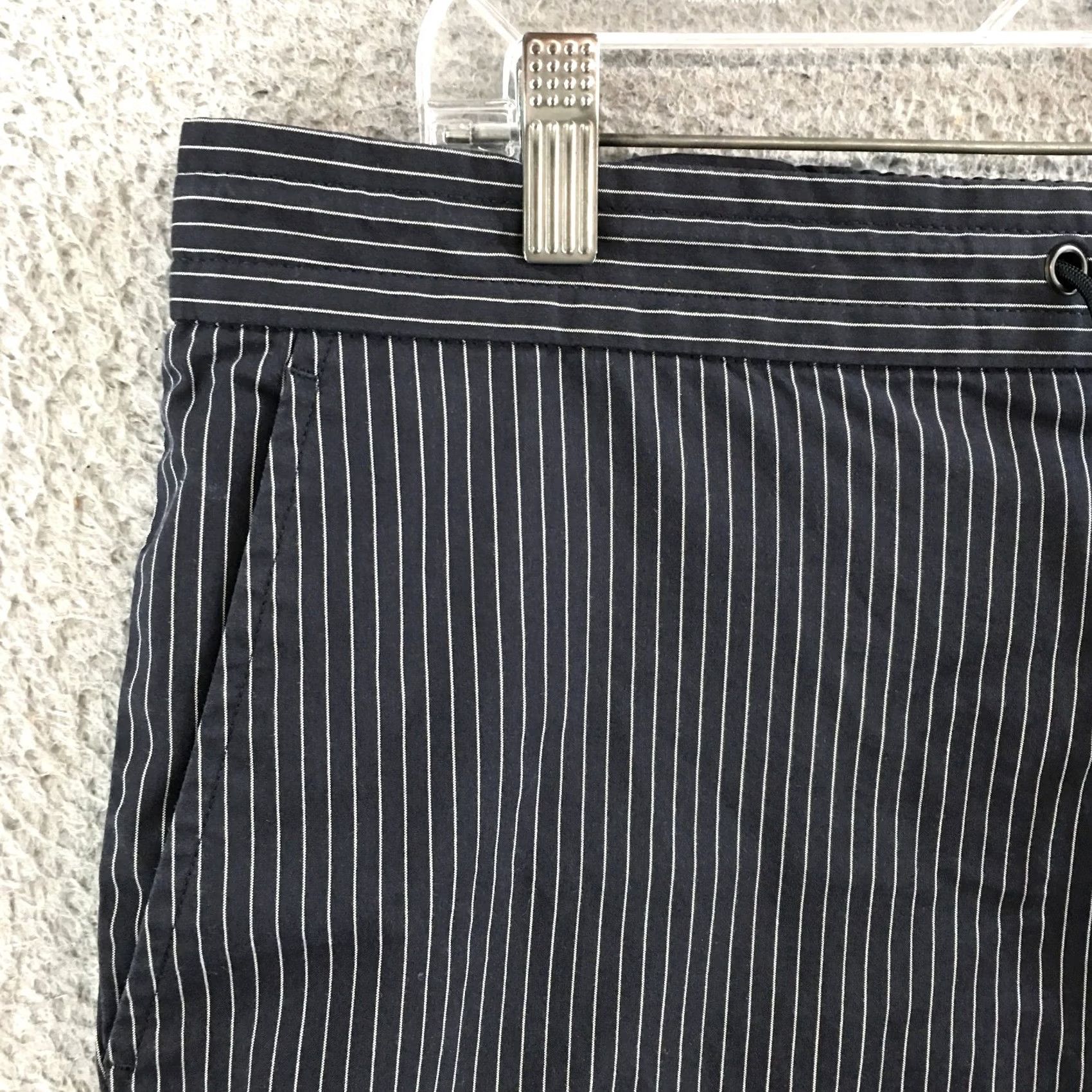 Calvin Klein Calvin Klein Pants XL Black Pinstripe Slim Fit Drawstring Zip Fly Casual Womens Size 40" / US 18 - 3 Thumbnail