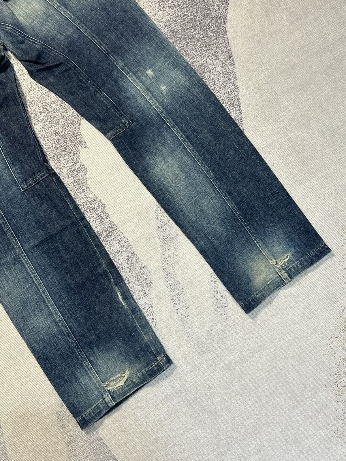 Marithe + Francois Girbaud 00s Marithe Francois Girbaud Bondage Washed Denim Jeans Size US 31 - 14 Thumbnail