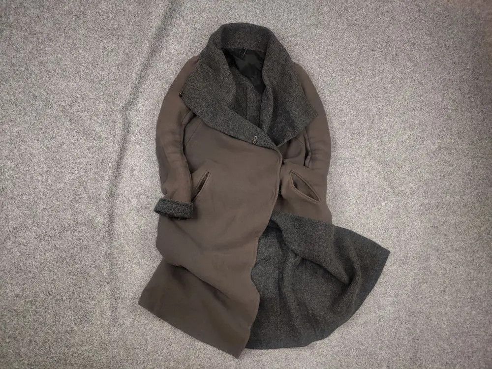 Masnada Masnada asymmetric clasp Wool coat Jacket Faded Color MA+ Size S / US 4 / IT 40 - 1 Thumbnail
