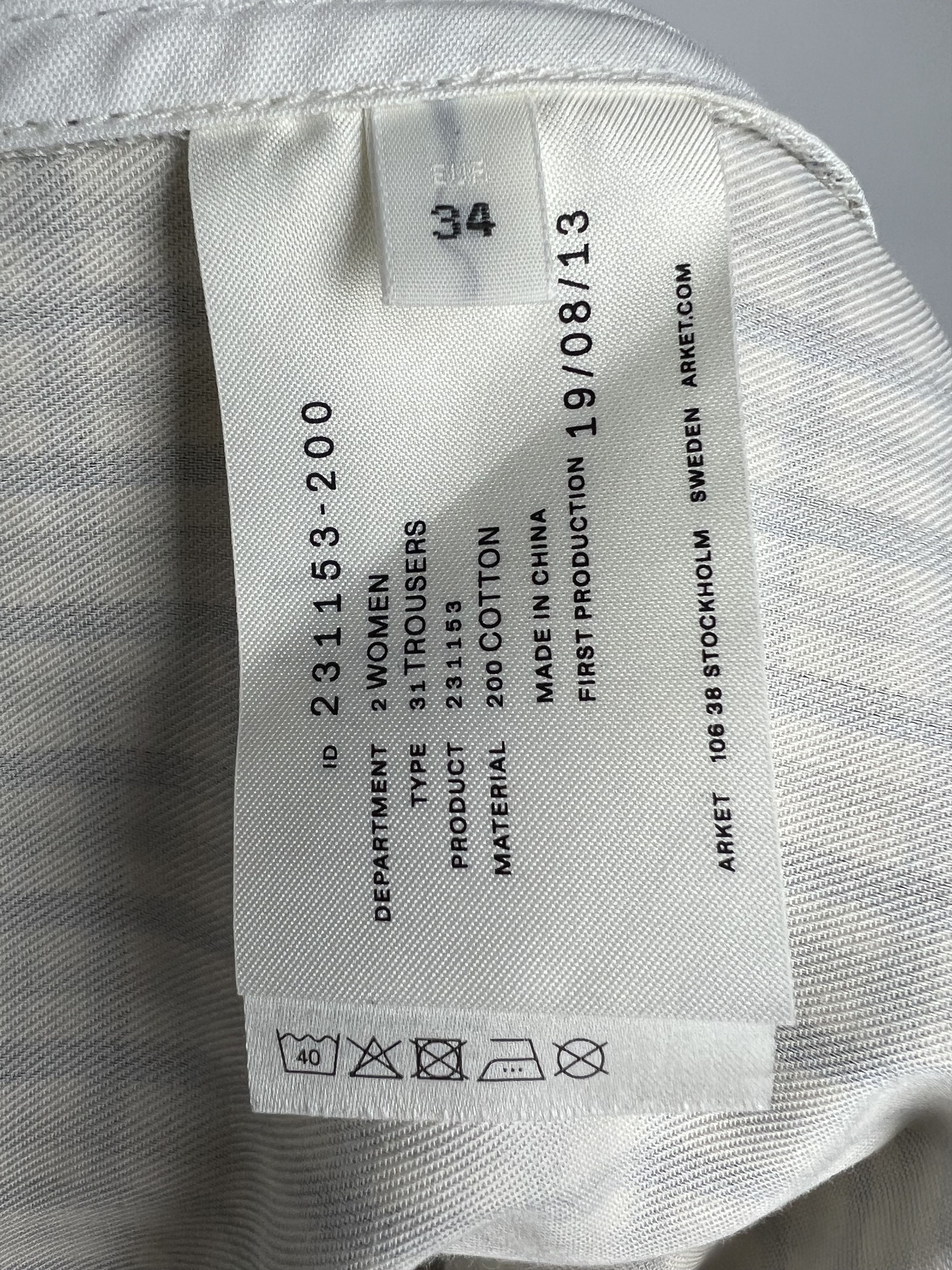 Arket Arket Women's Plaid Cotton Pants Size 34/XS Size 26" / US 2 / IT 38 - 8 Thumbnail