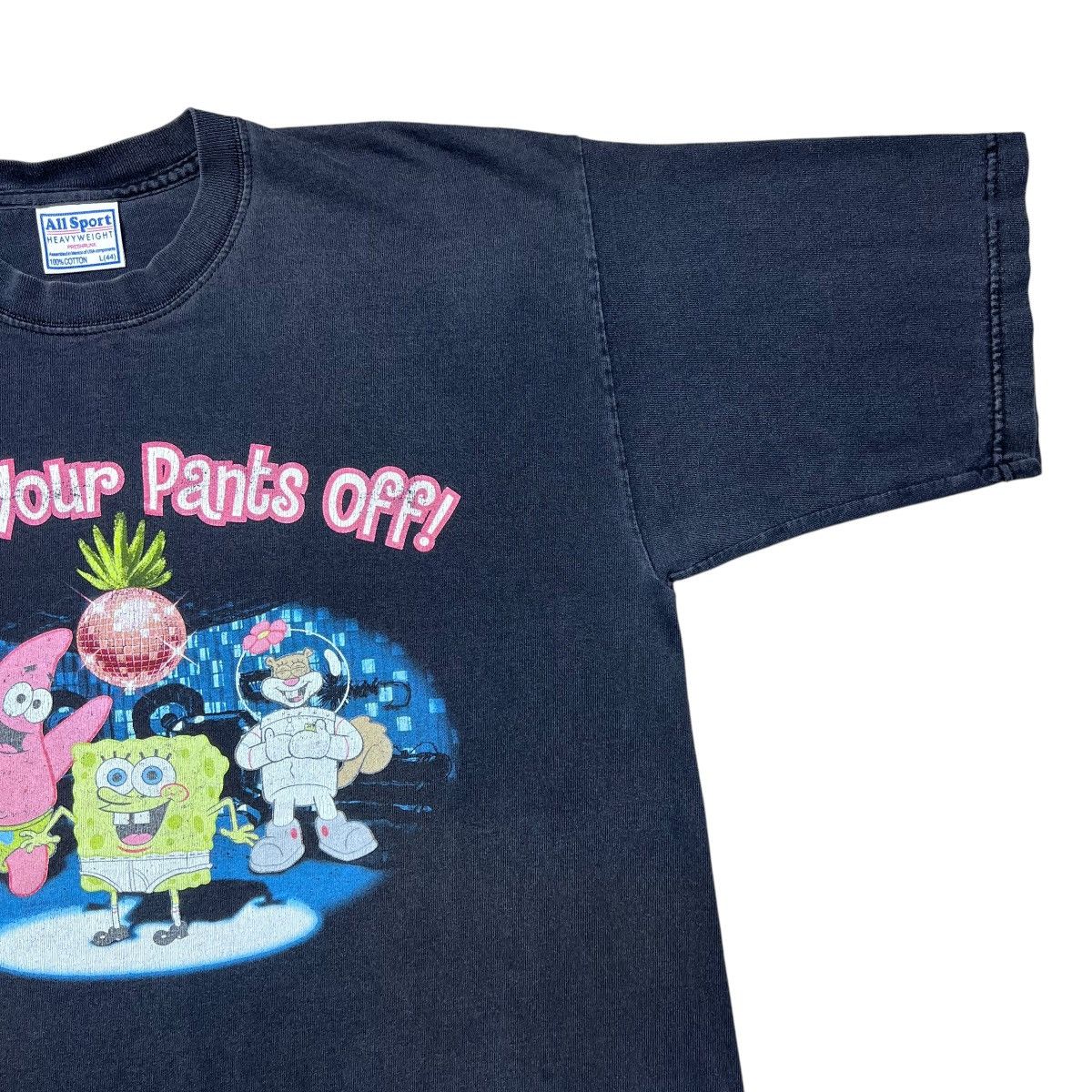 Nickelodeon Y2K Spongebob Square Pants Dance Your Pants Off Graphic Tee Size US L / EU 52-54 / 3 - 5 Thumbnail