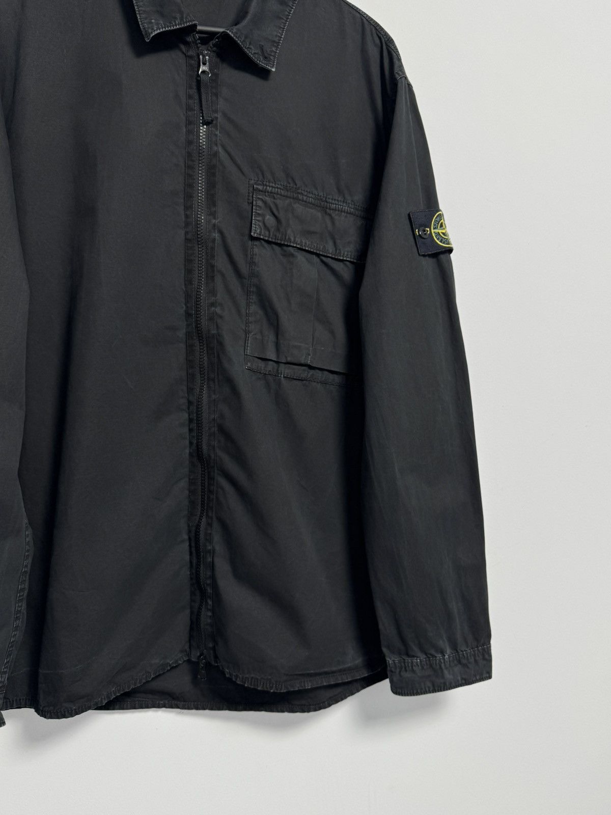 Stone Island Stone Island Vintage Overshirt Jacket Black Full Zip Compass Size US XXL / EU 58 / 5 - 3 Thumbnail