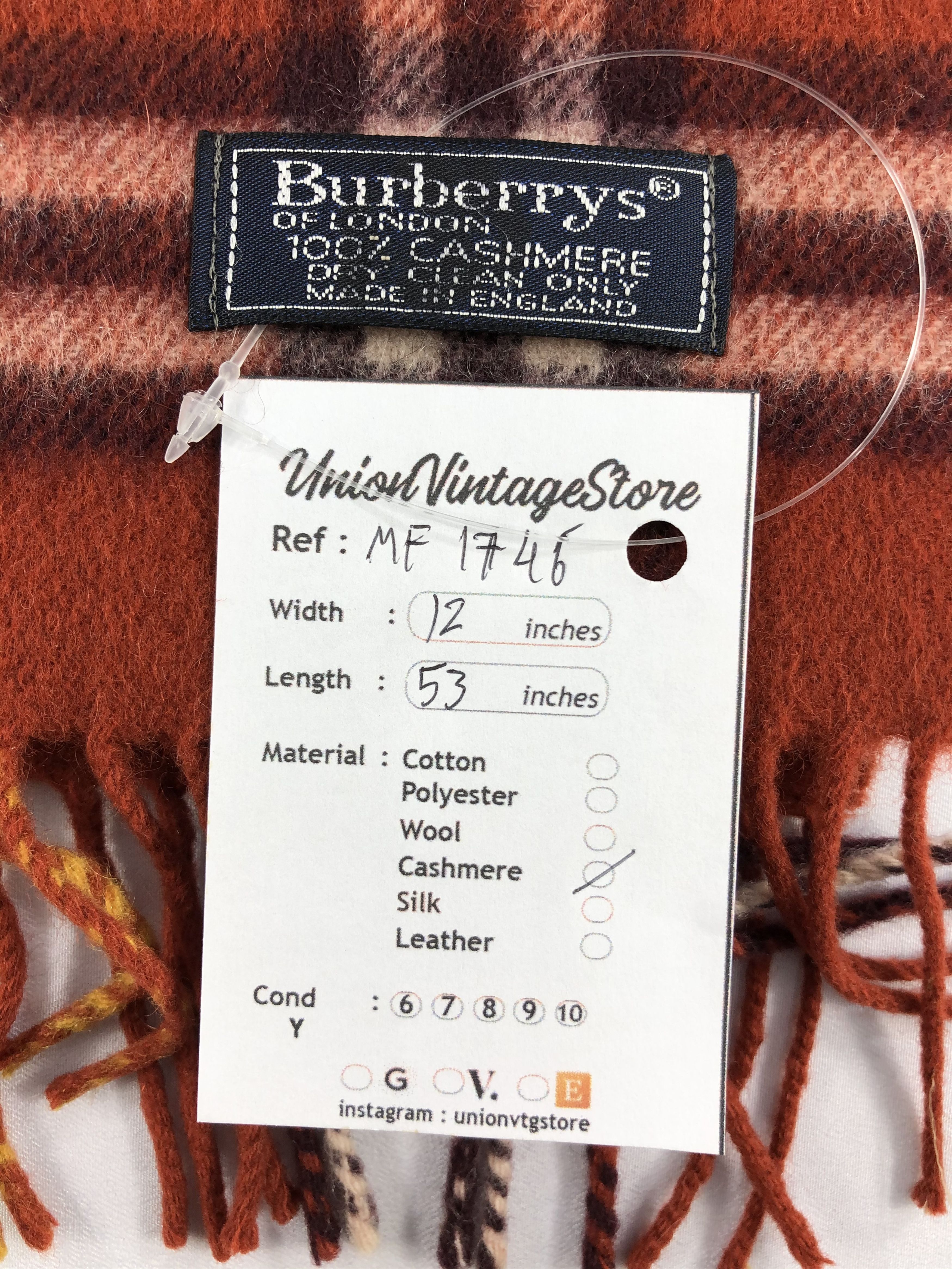 Burberry Vintage Burberry Scarf/Muffler/Neckwear MF1746 Size ONE SIZE - 5 Thumbnail