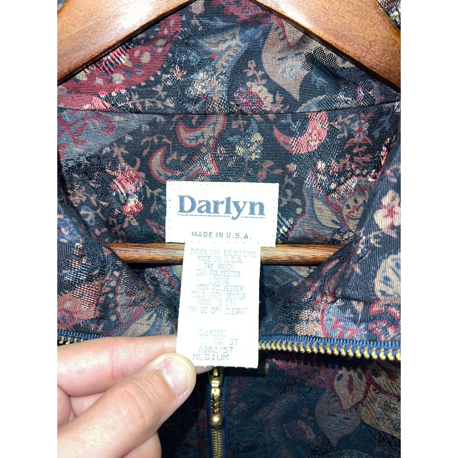 Vintage Vintage Paisley Lightweight Jacket Darlyn Designs Rayon M Size US M / EU 48-50 / 2 - 6 Thumbnail