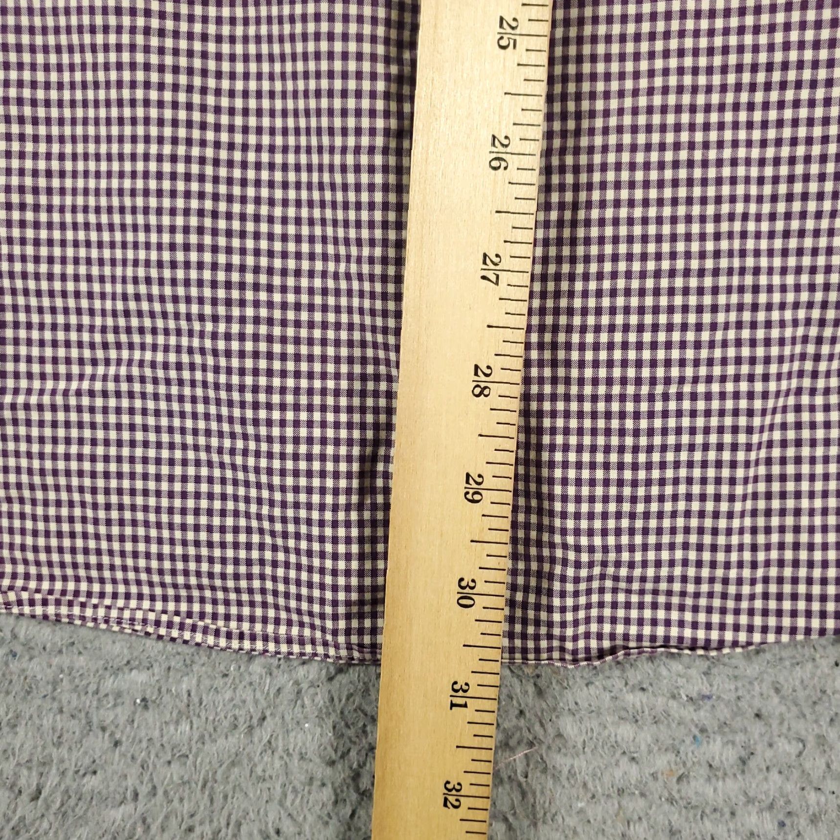 Ralph Lauren Ralph Lauren Dress Shirt Mens 16.5 Purple Check Long Sleeve Button-Down Regular Fit Size 42R - 5 Thumbnail