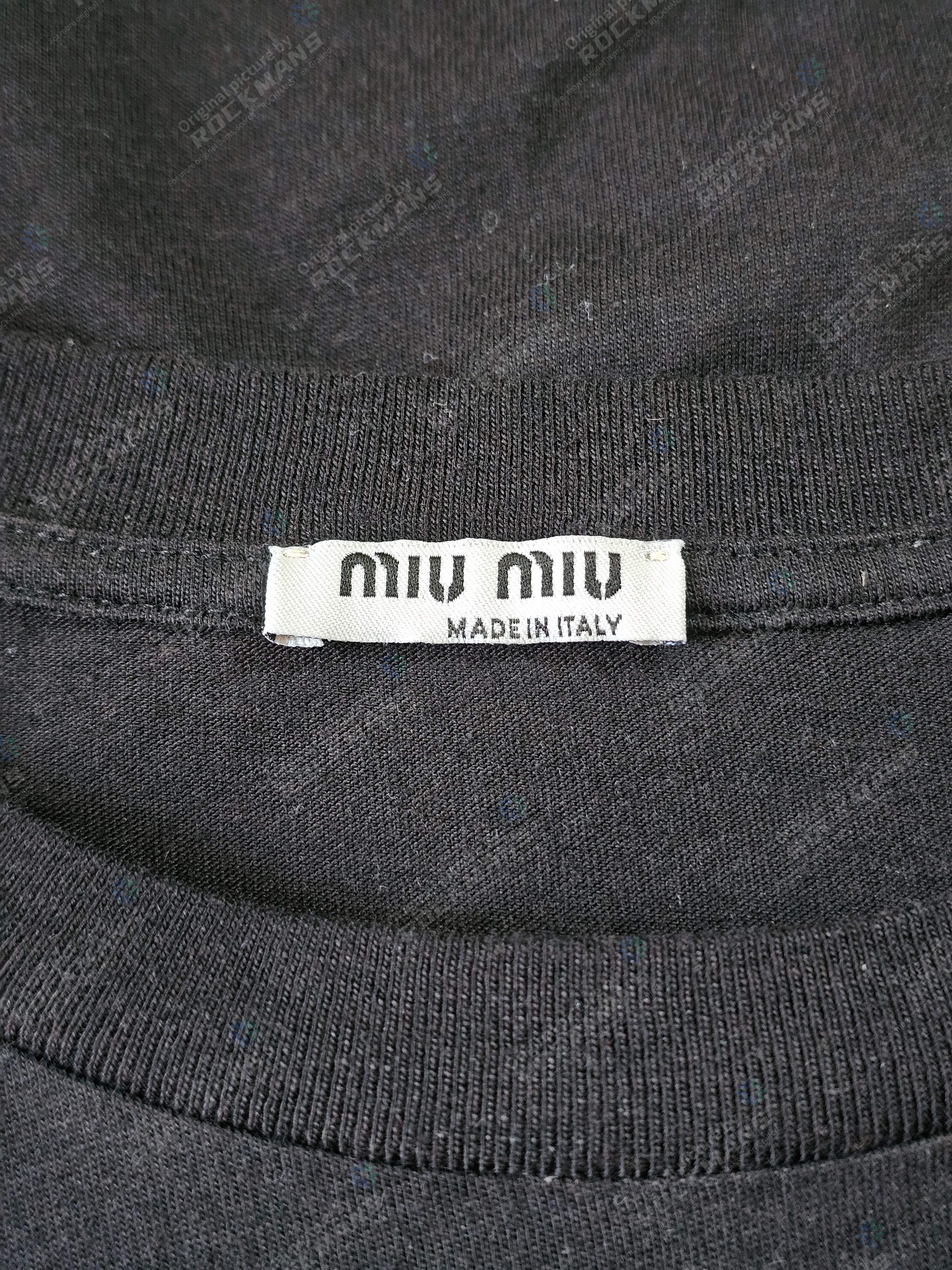 Miu Miu MIU MIU BLACK STARS Modal/Cotton T-Shirt Size XS Size XS / US 0-2 / IT 36-38 - 5 Thumbnail