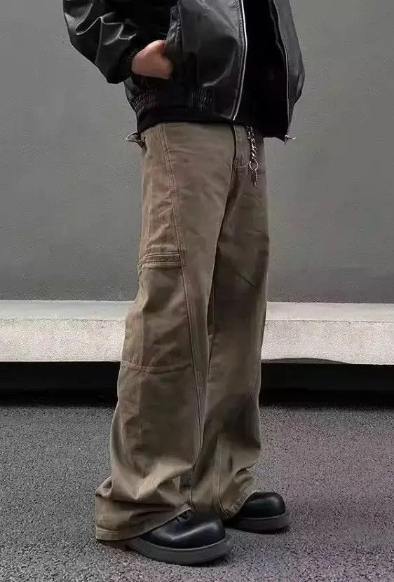 Japanese Brand Maillard Brown Cargo Washed Jeans Size US 32 / EU 48 - 4 Thumbnail