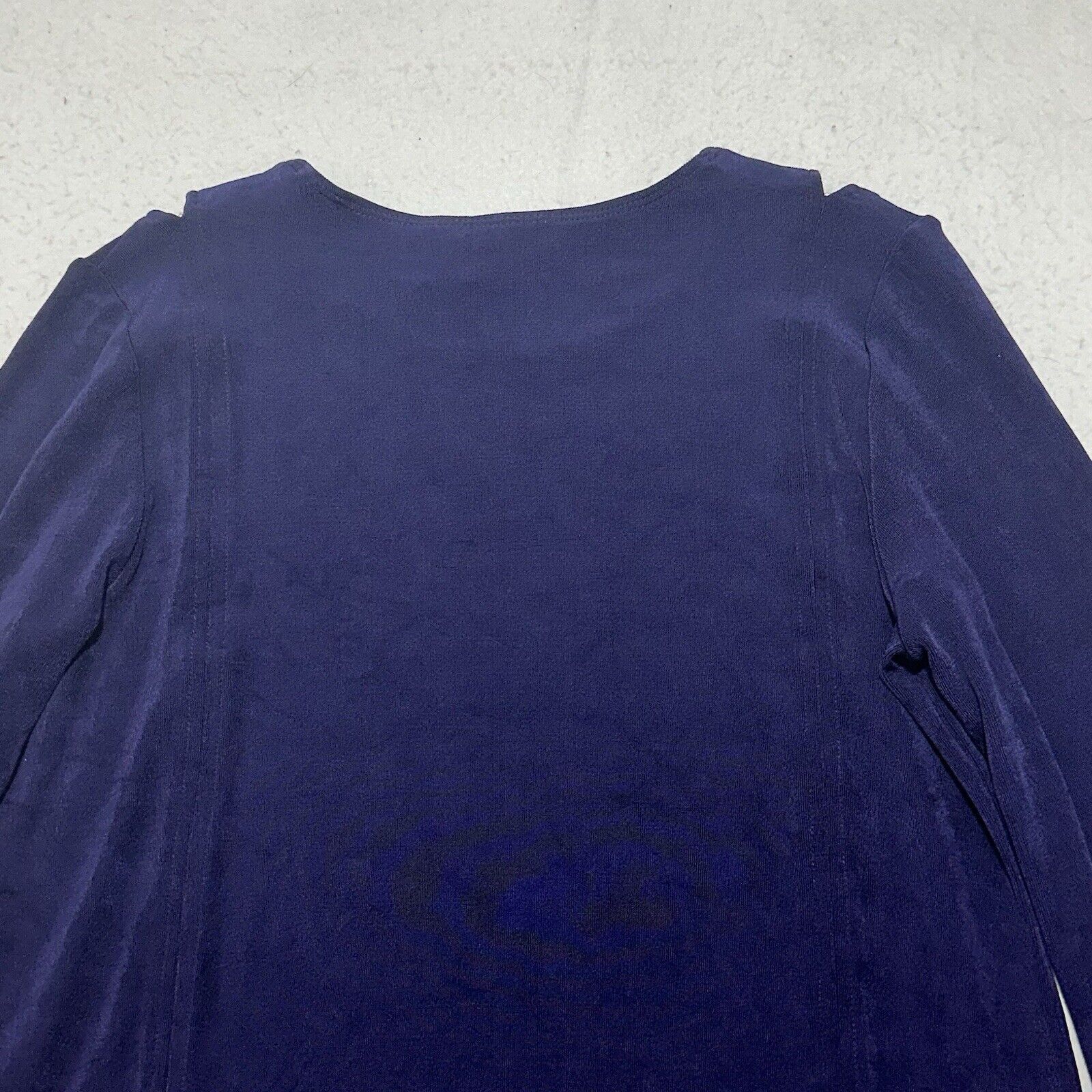 Chicos Chico's Small V-Neck Cold Shoulder Purple Acetate Blouse Size S / US 4 / IT 40 - 11 Thumbnail