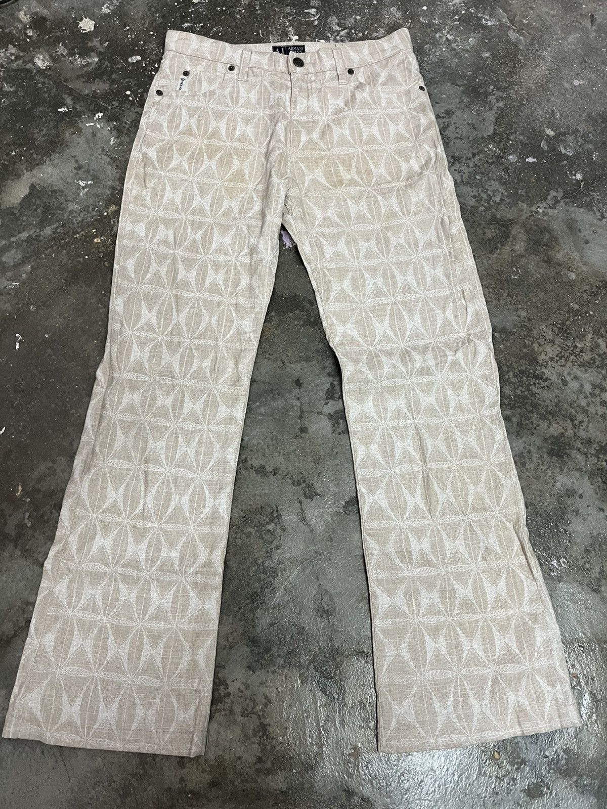 Armani VINTAGE Armani Jeans Italy Geometric All-Over Print Size US 29 - 1 Thumbnail