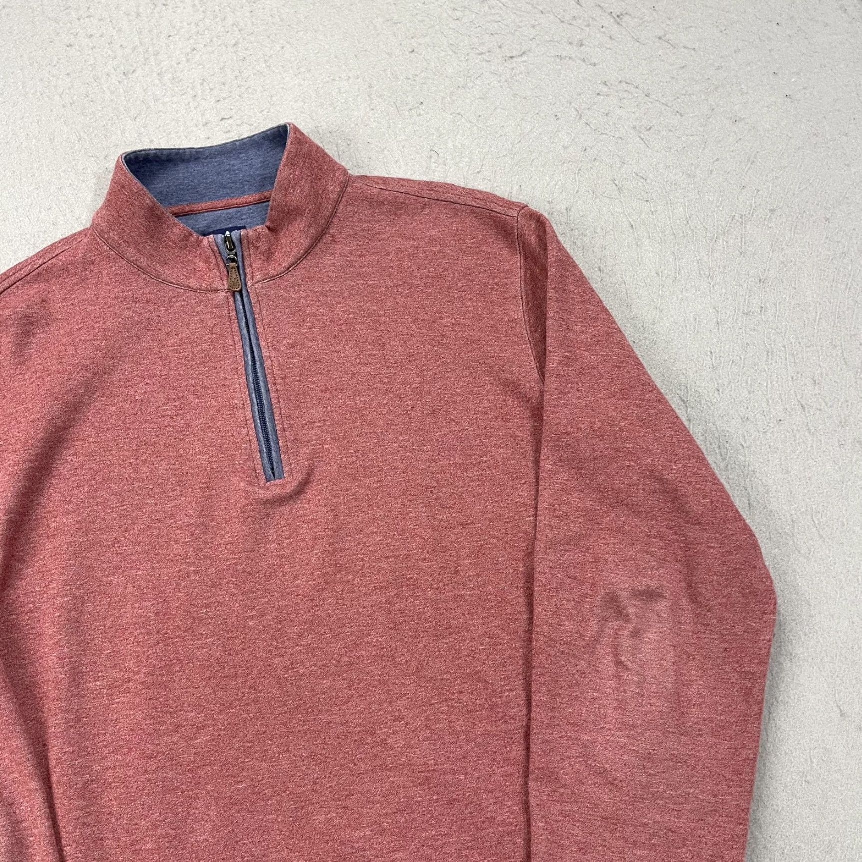 johnnie-O johnnie-O Sweater Mens Large Red Pink 1/4 Zip Mock Neck Golf Blend Size US L / EU 52-54 / 3 - 3 Thumbnail