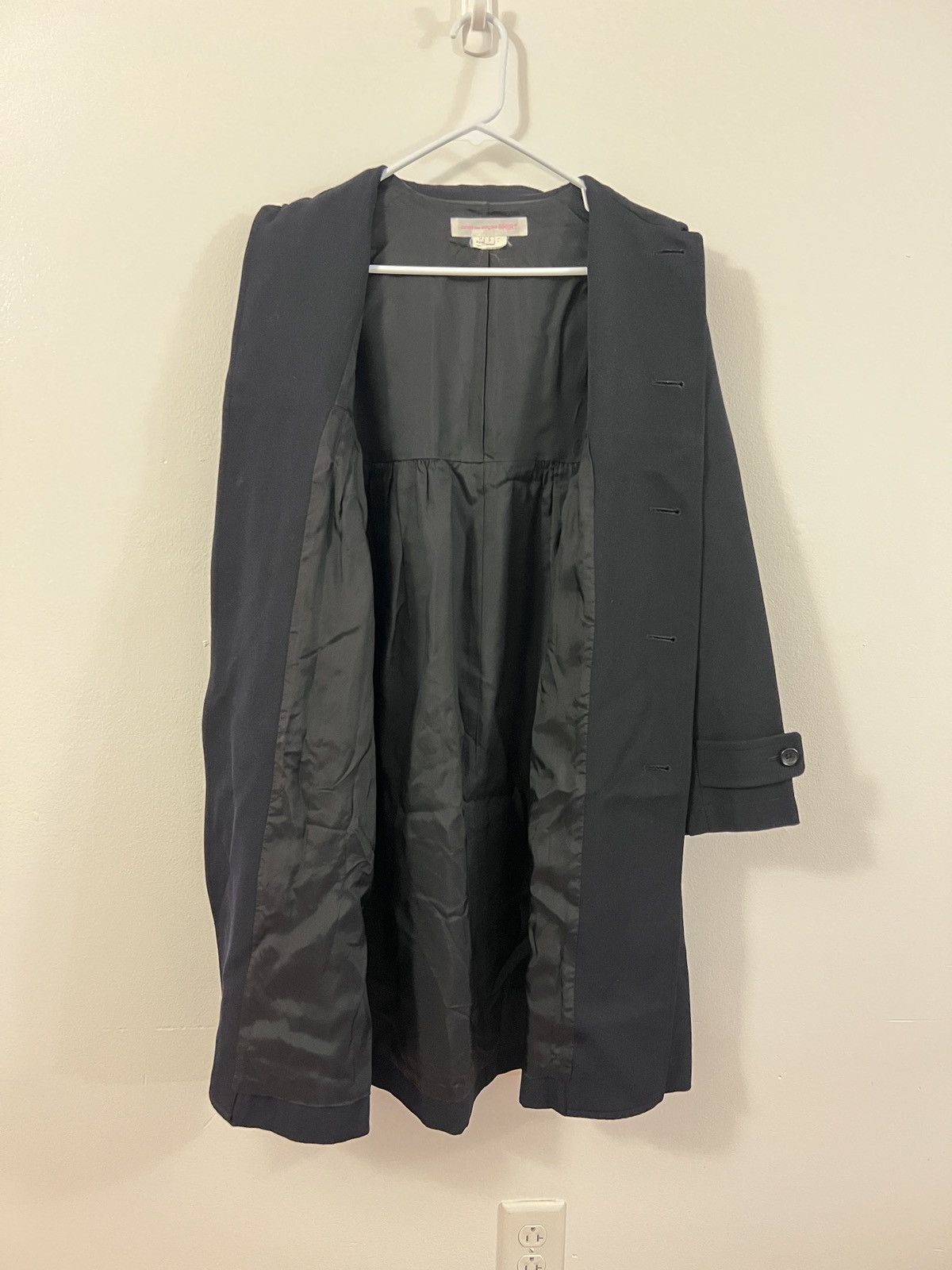 Comme des Garcons SHIRT Comme Des Garcons Shirt Dark Blue Wool Coat Size S Size S / US 4 / IT 40 - 8 Thumbnail