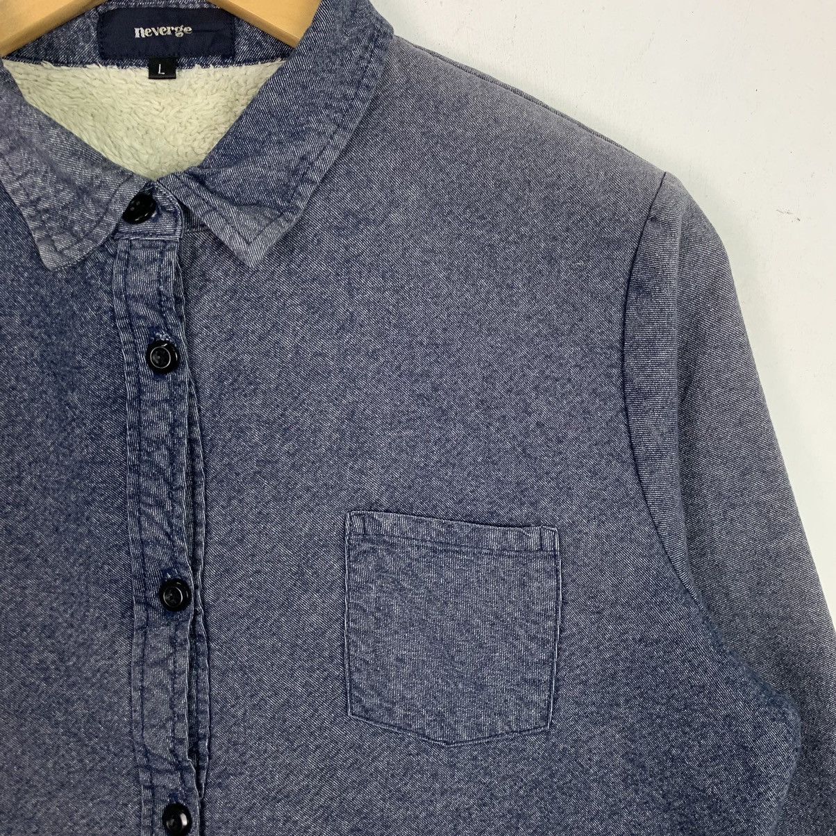 Japanese Brand × Vintage Vintage Neverge Button Up Jeans Shirt Size US L / EU 52-54 / 3 - 3 Thumbnail