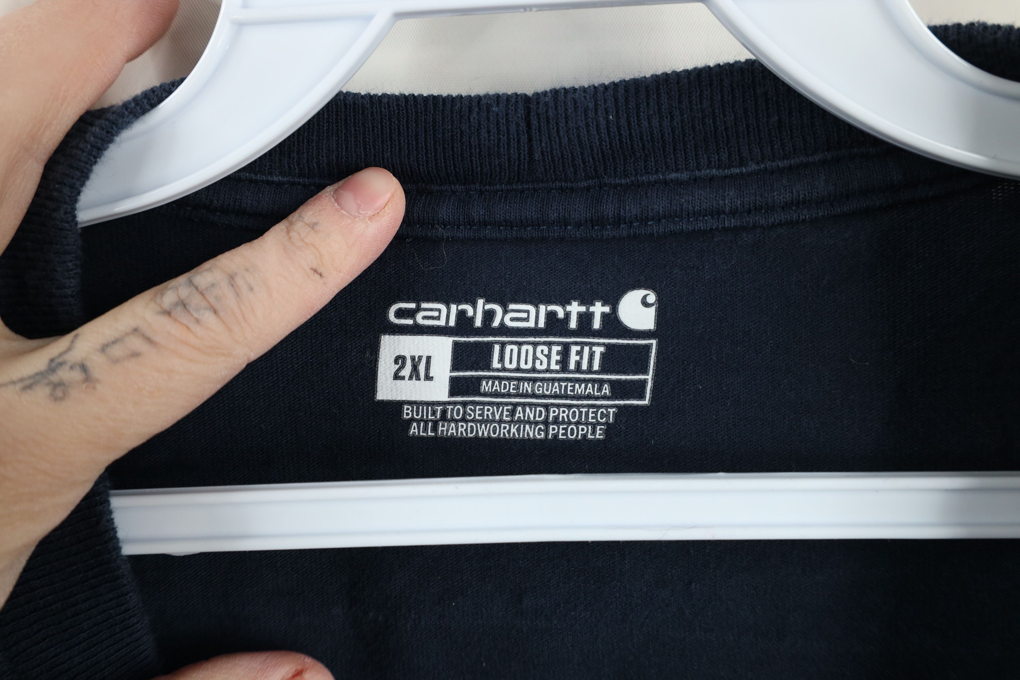 Carhartt × Vintage Vintage Y2K Carhartt Spell Big Logo Camouflage T-Shirt Blue Size US XXL / EU 58 / 5 - 6 Thumbnail