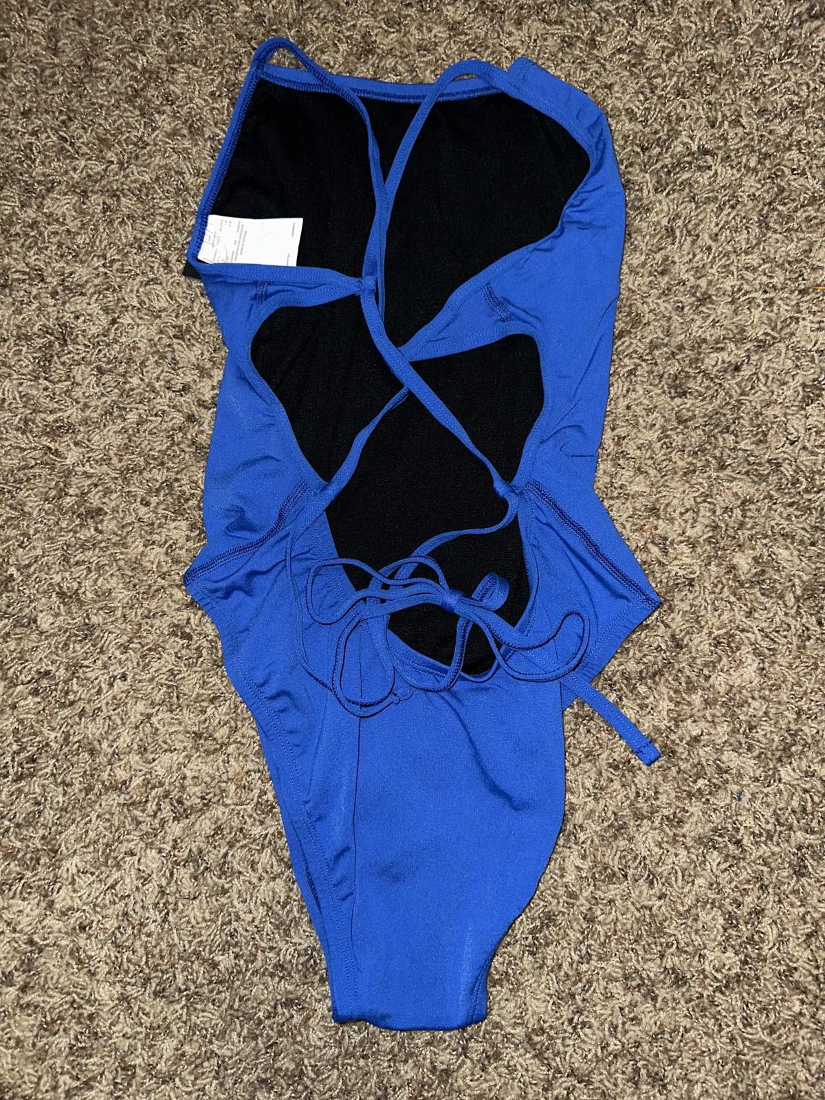 Nike Nike Swim Women's Lace-Up Tie-Back One-Piece Swimsuit Size ONE SIZE - 6 Thumbnail