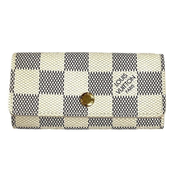 Louis Vuitton Louis Vuitton Louis Vuitton Damier Azur Key Case N60020 Canvas Key Holder N60020 in Great Condition Size ONE SIZE - 1 Thumbnail