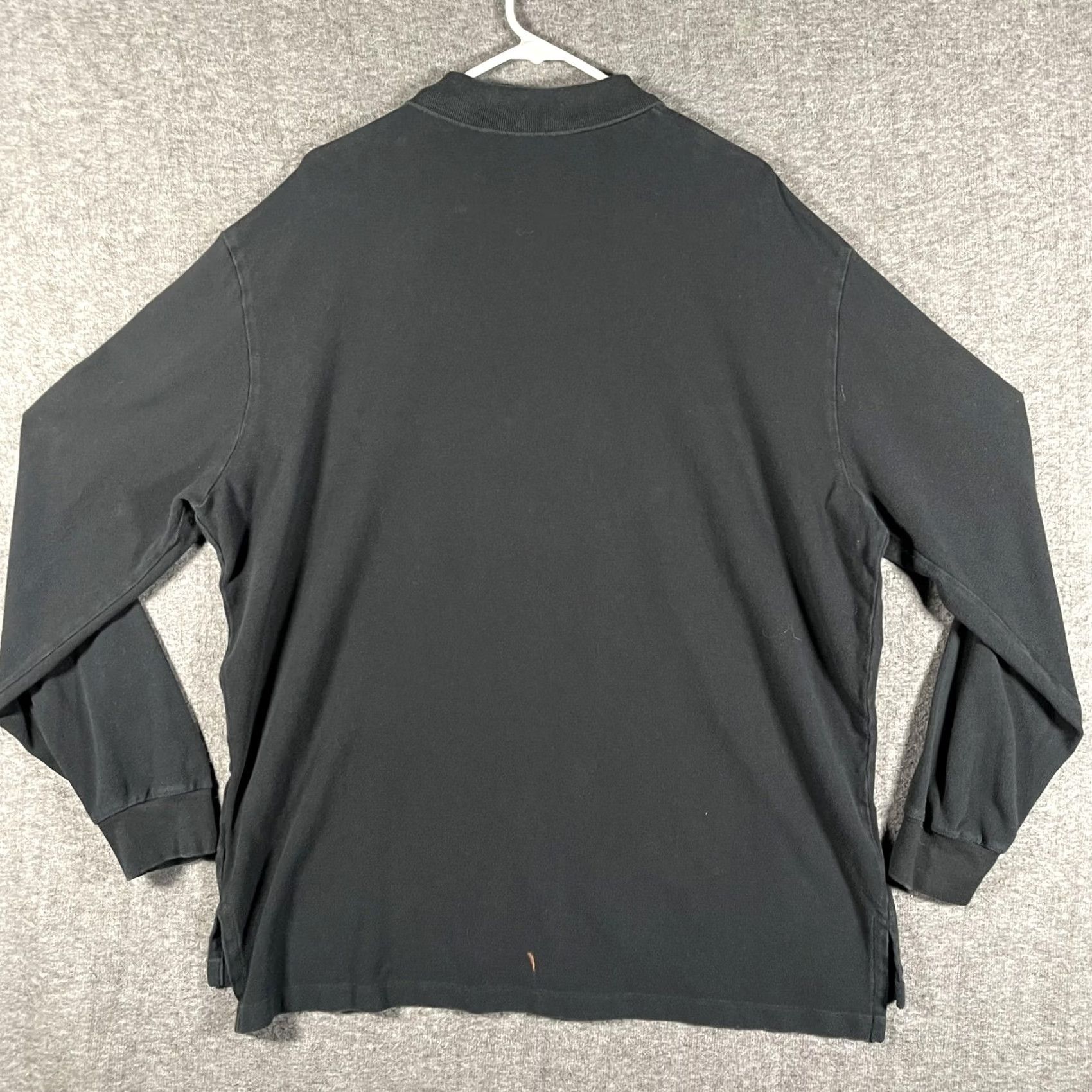 Polo Ralph Lauren Polo by Ralph Lauren Polo Shirt Mens 2XL Black Long Sleeve Solid Knit with Purple Pony Logo Size US XXL / EU 58 / 5 - 3 Thumbnail