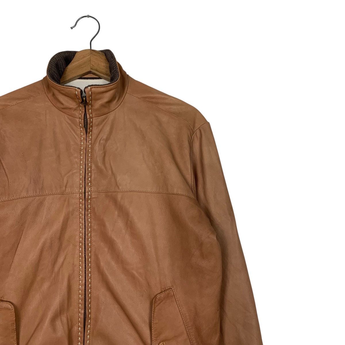 ADAM ET ROPE ADAM ET ROPE Lamb Leather Jacket #2720-C122 Size US XS / EU 42 / 0 - 5 Thumbnail