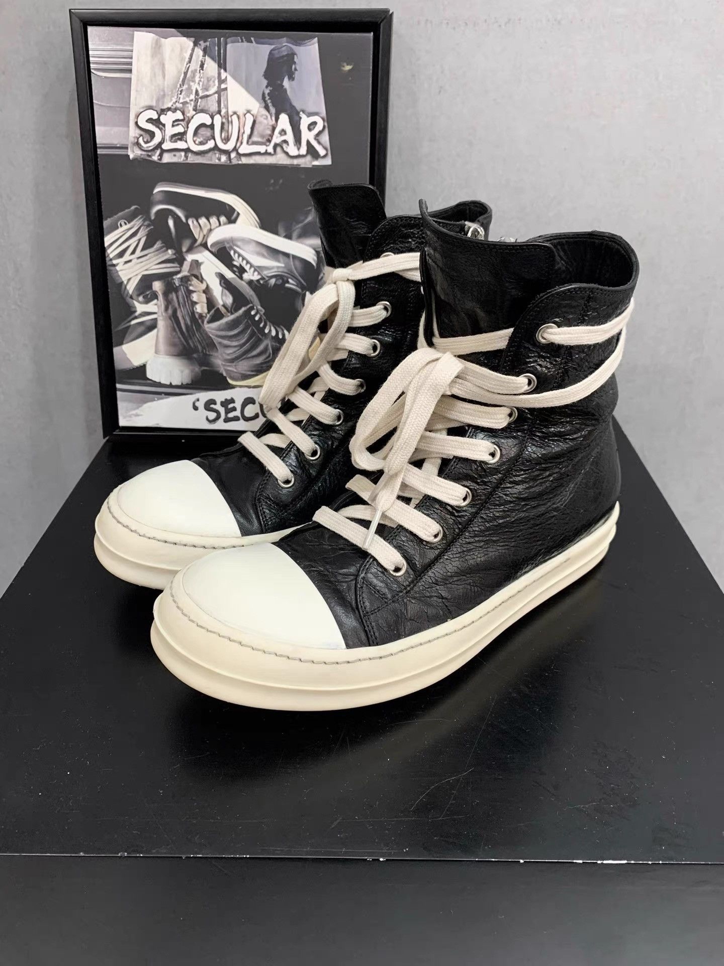 Rick Owens Rick Owens 17SS Crinkled Leather Big Converse K34 Size US 6.5 / EU 39-40 - 4 Thumbnail