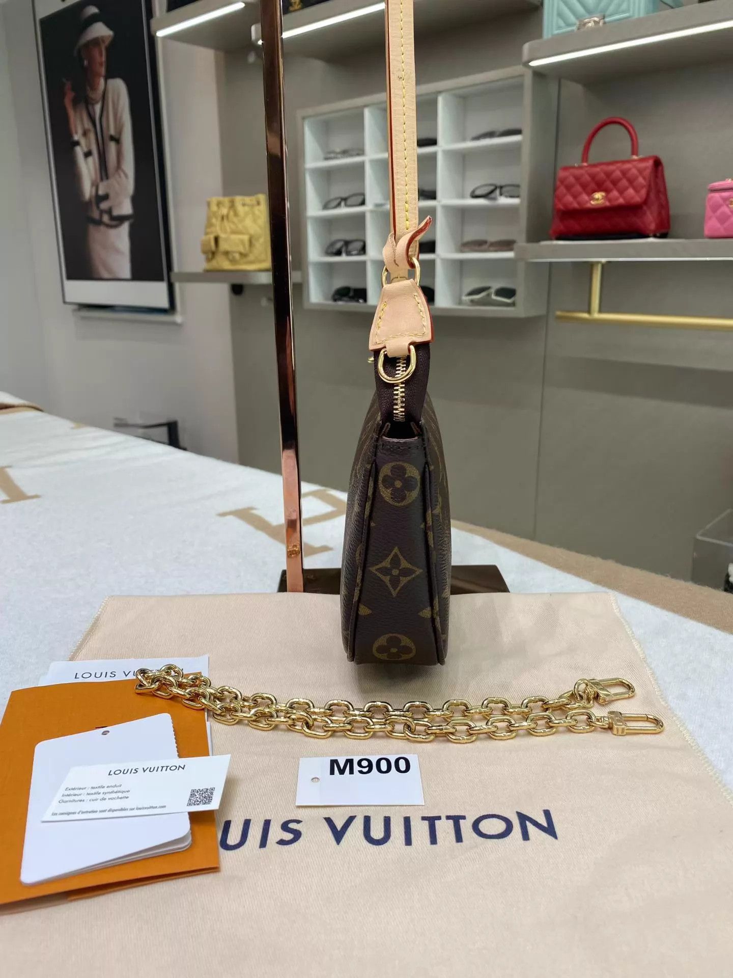 Louis Vuitton LV Monogram Shoulder/Armpit Bag 22x4x13 Mint Chip $900 Size ONE SIZE - 7 Thumbnail