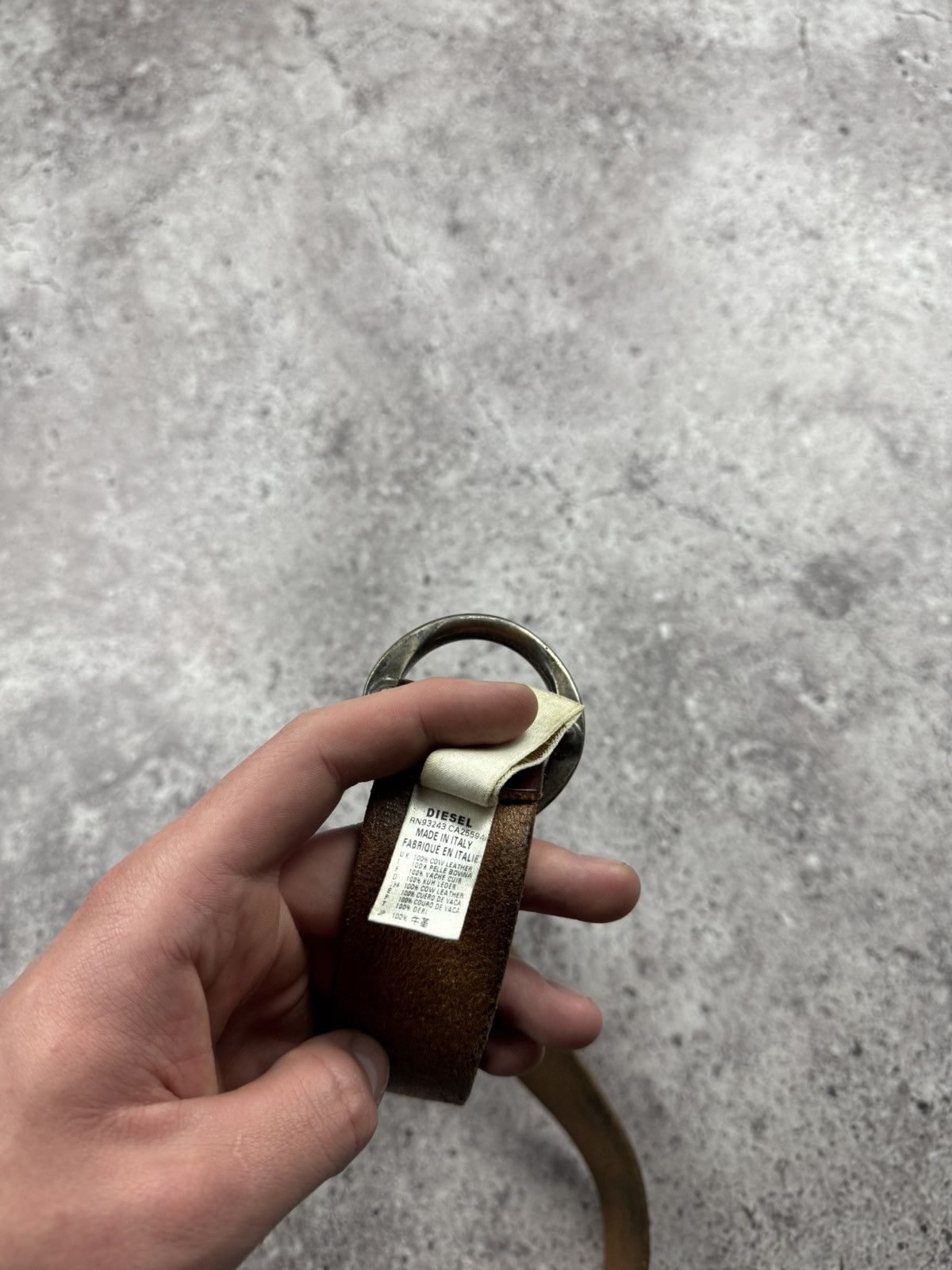 Diesel Vintage Diesel Leather Belt 90s Metal Letter Buckle Rare Y2K Size ONE SIZE - 13 Thumbnail