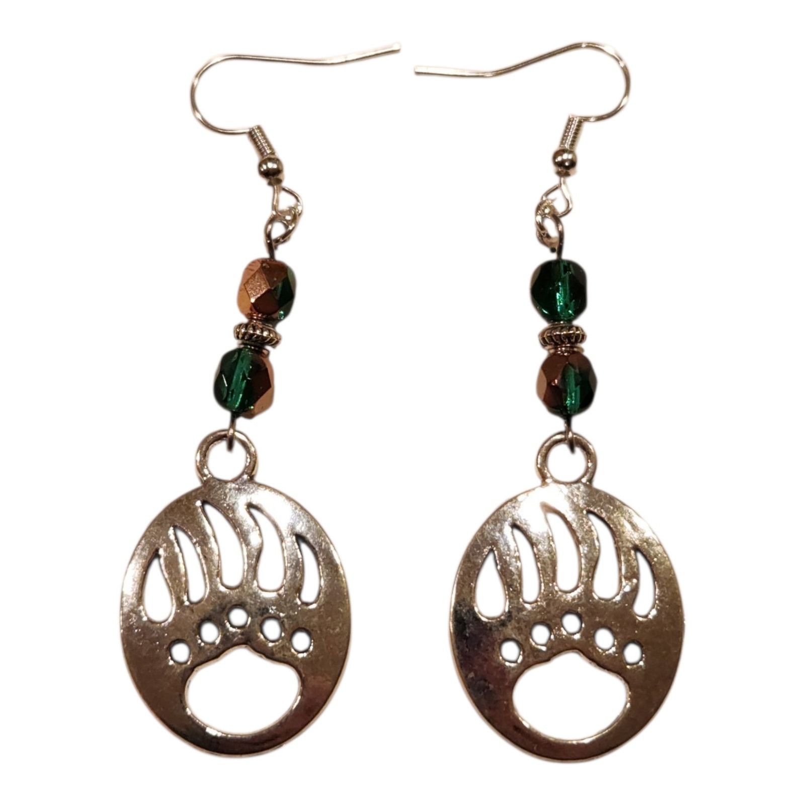 Other Handmade Bear Claw Earrings Color Changing Glass Beads Size ONE SIZE - 1 Thumbnail