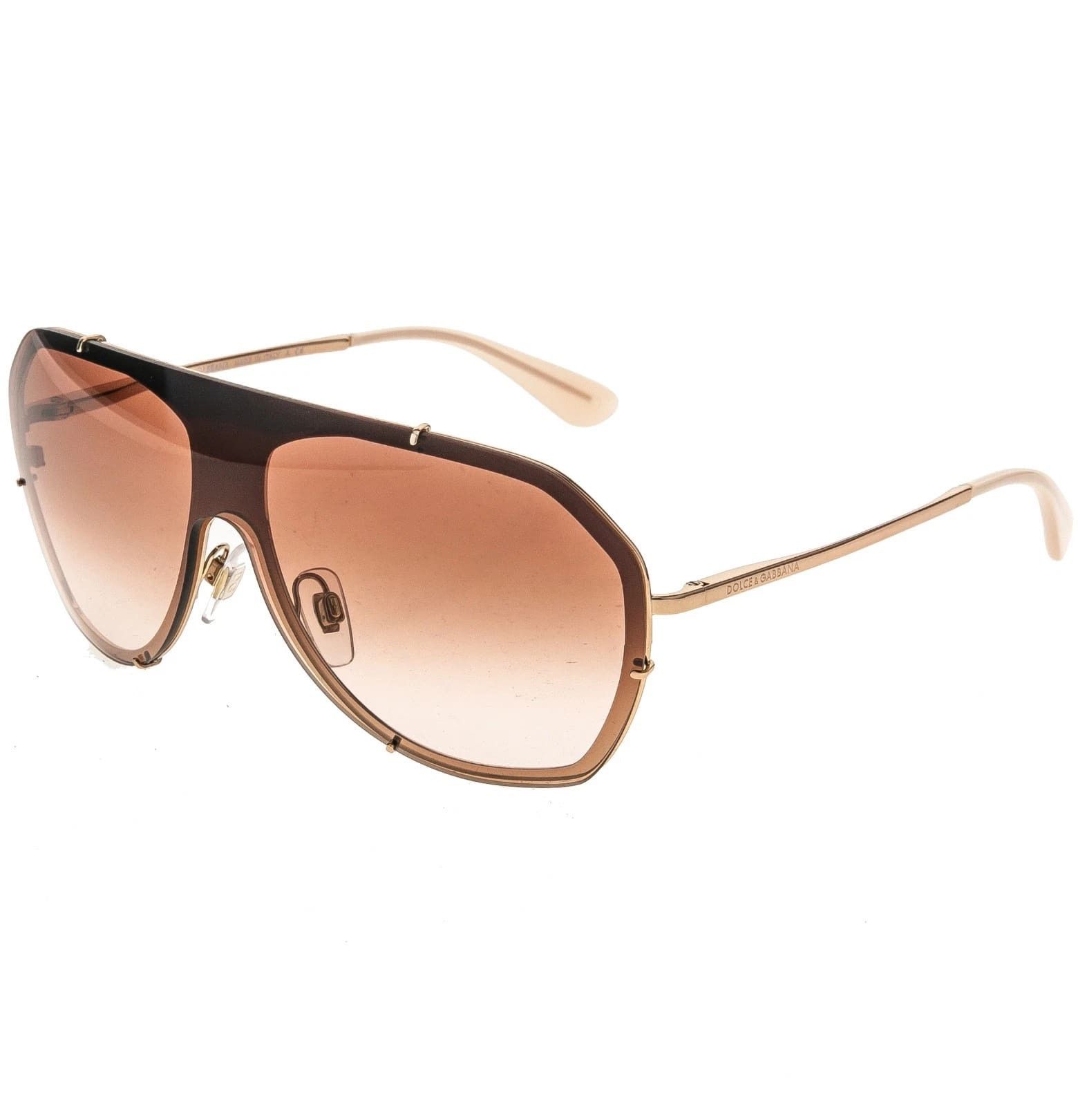 Dolce & Gabbana DOLCE & GABBANA DG2162 2162 Rose Gold Aviator Sunglasses Size ONE SIZE - 6 Thumbnail