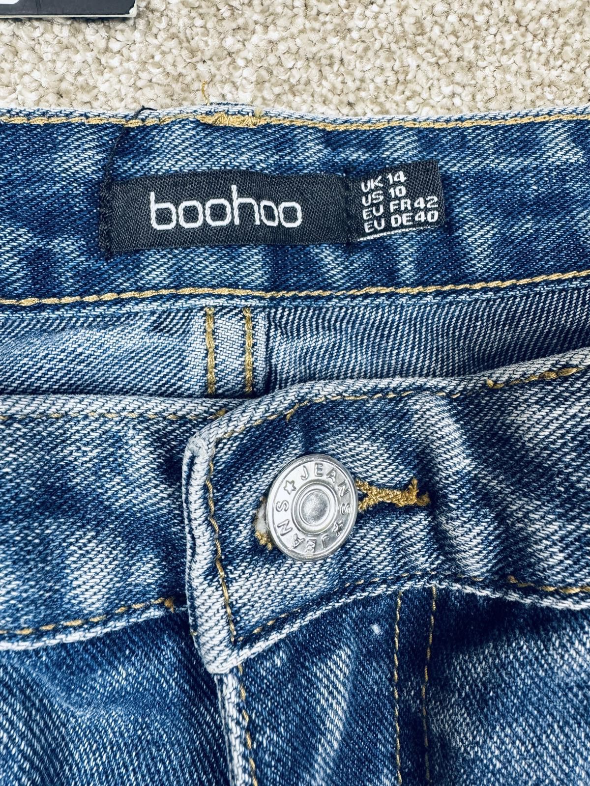 Boohoo boohoo High Waist Wide Leg Jeans UK 14 US 10 EU 42 Size 32" / US 10 / IT 46 - 2 Thumbnail