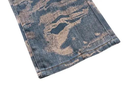 Japanese Brand Hirose x Aoshi #30 Tie-Dye Print Print Flared Wide Leg Jeans Size US 31 - 6 Thumbnail