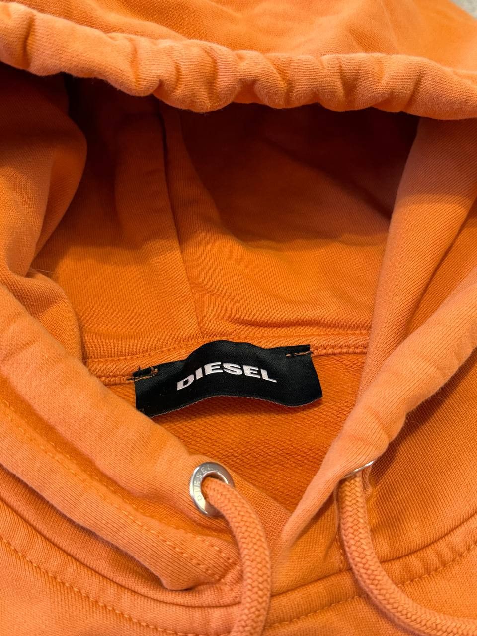 Diesel Vintage Men’s Diesel Big Logo Reworked Boxy Orange Hoodie Size US L / EU 52-54 / 3 - 5 Thumbnail