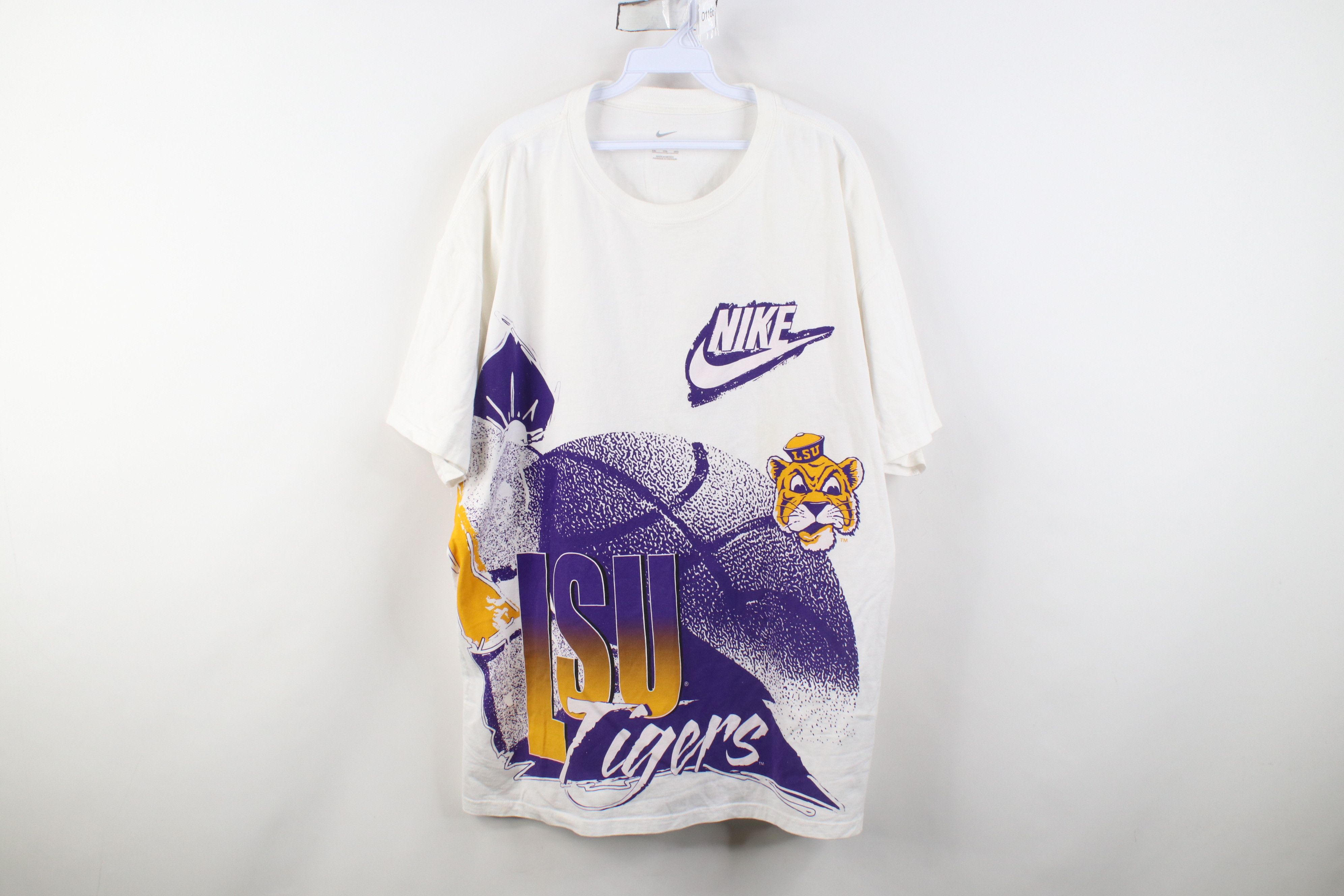 Nike Y2K Nike Print Louisiana State University LSU Tigers T-Shirt Size US XXL / EU 58 / 5 - 1 Thumbnail