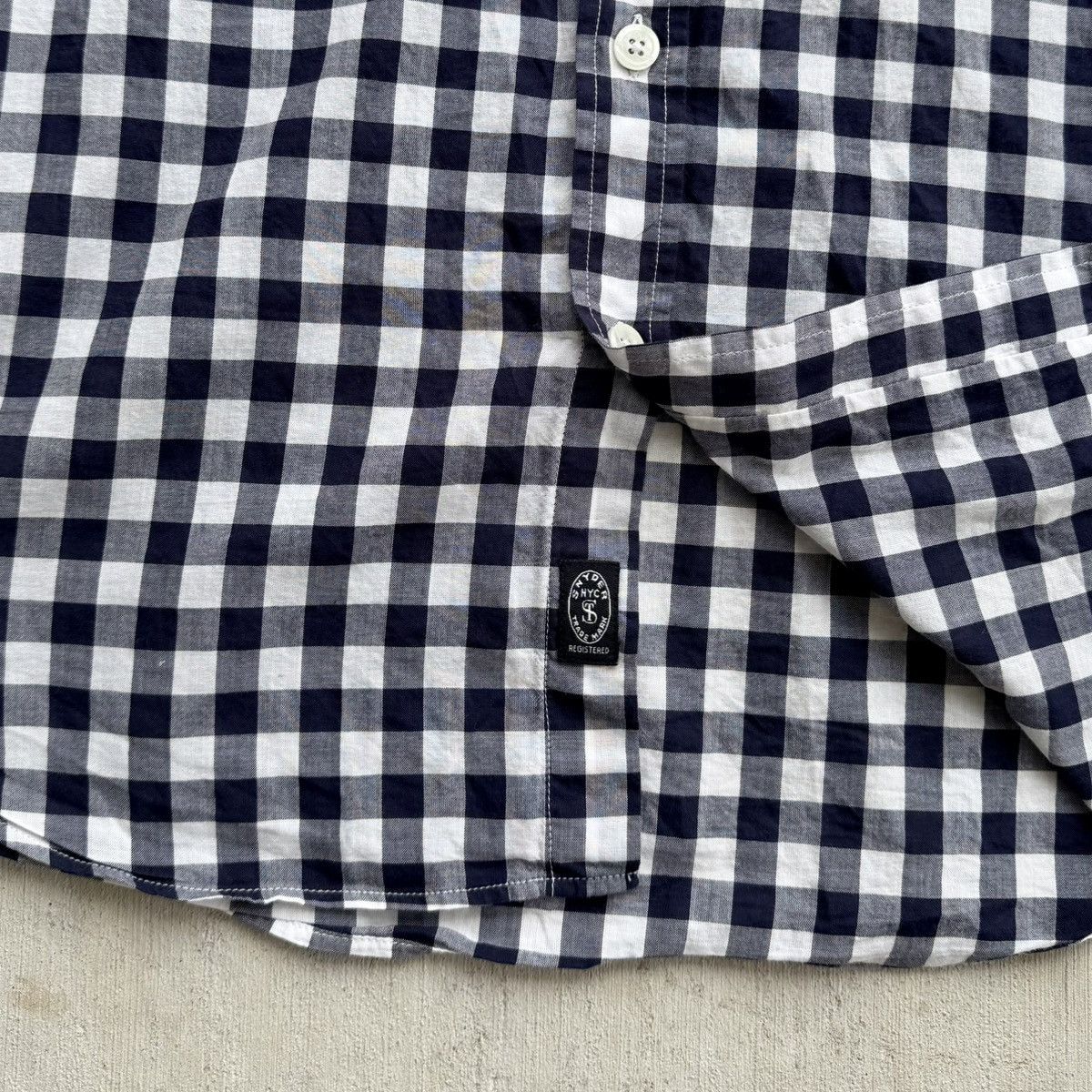 Todd Snyder Todd Snyder Shirt Men Size Medium Gingham Blue White Retro Size US M / EU 48-50 / 2 - 2 Thumbnail